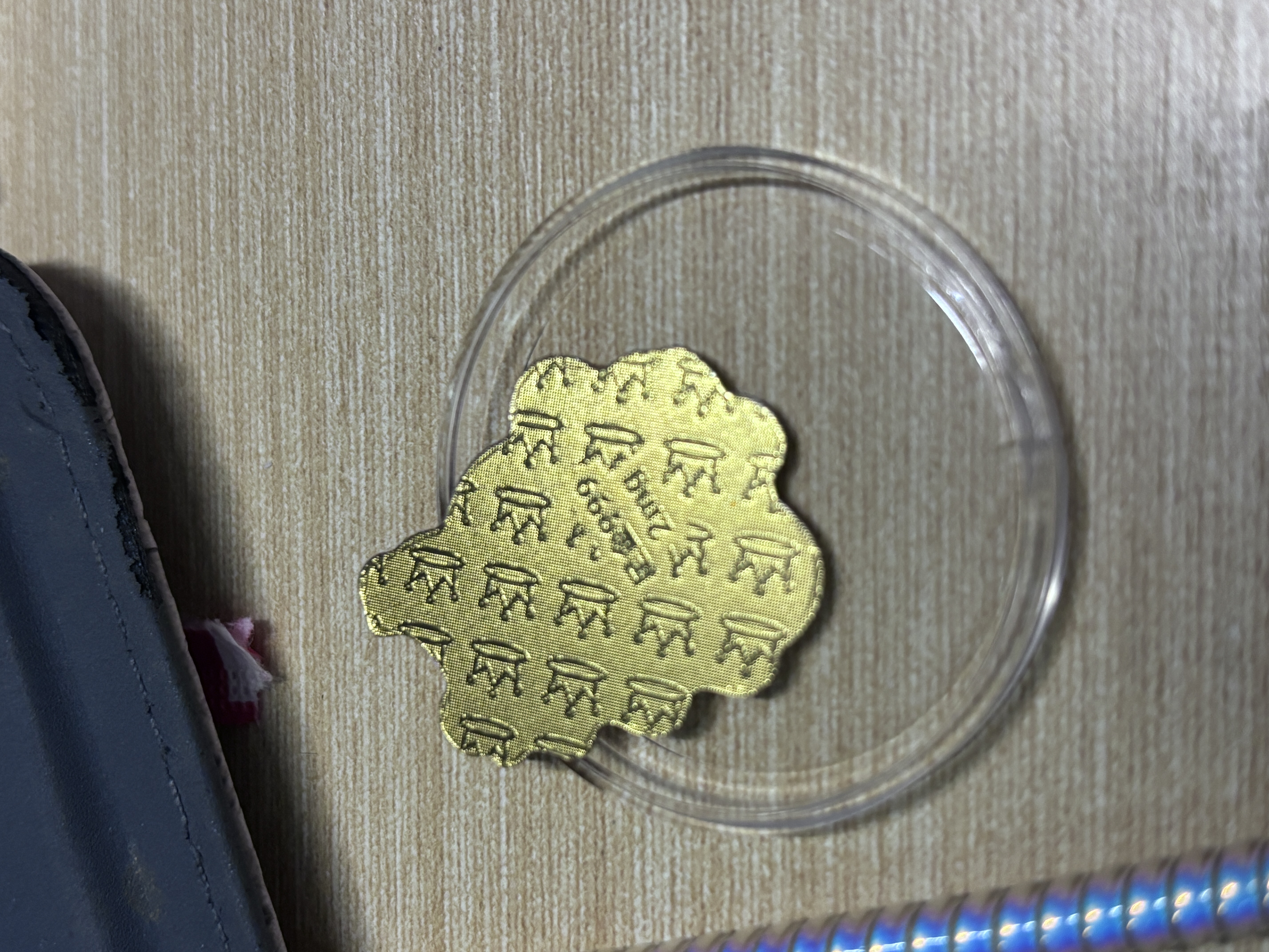 黄金足金金贴2mg发财富贵金片公主发财黄金手机贴送女友 公主请发财 无证书 实拍图