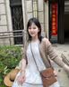 15MINS包包女2026新款斜跨小包单肩包高级感休闲仿麂皮女包生日礼物送 实拍图
