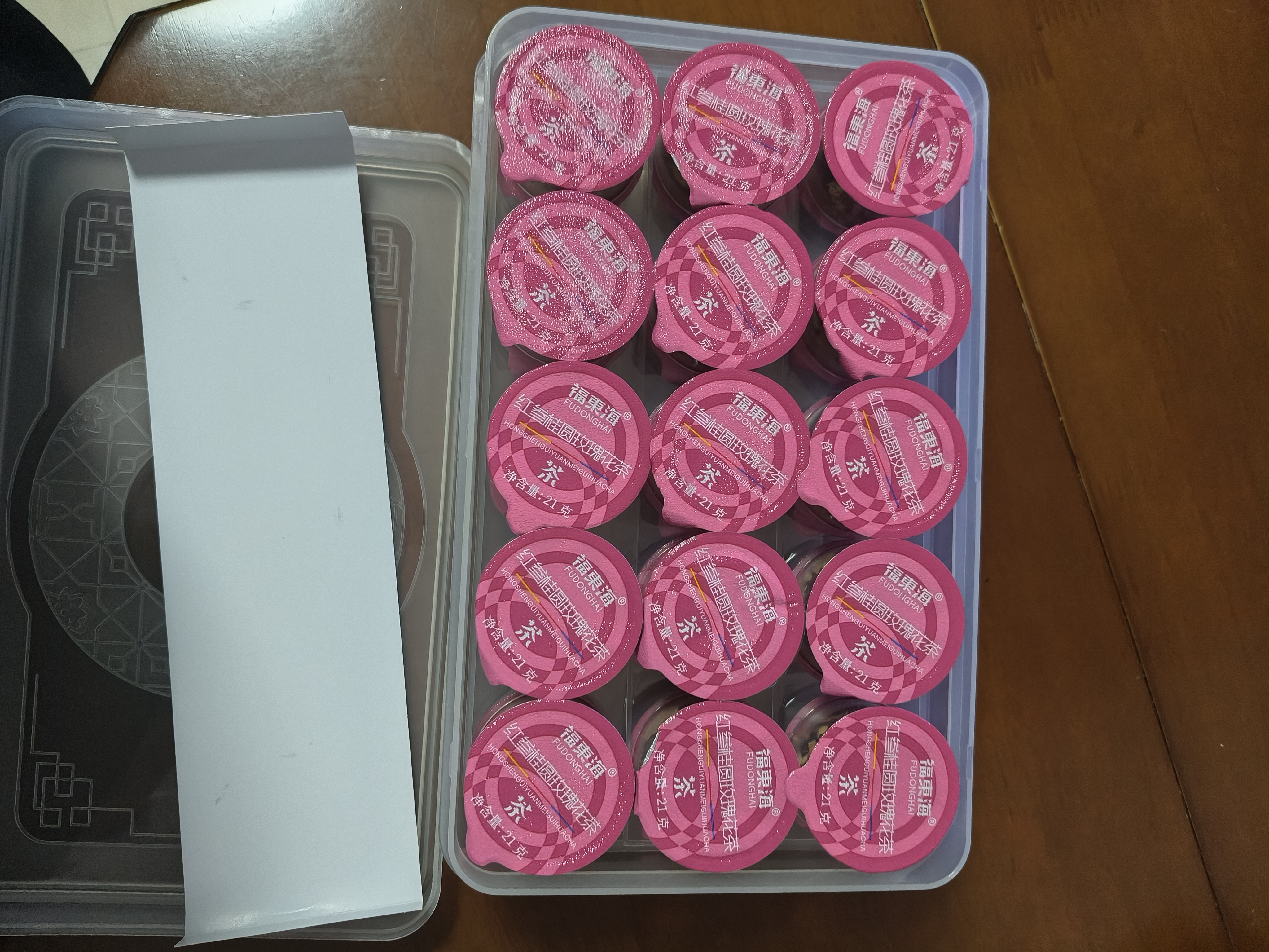 福东海【特添阿胶+红参】24味红参玫瑰元气茶气血女性滋补品花茶630克 实拍图