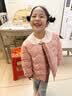嘟嘟家男童棉服冬装保暖儿童棉衣冬款加厚女童棉袄韩版宝宝外套洋气户外 粉色 120 实拍图