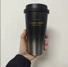 星巴克（Starbucks）杯子 咖啡宝藏系列 高颜值黑色不锈钢保温杯 男女士送礼礼物礼物 黑白渐变不锈钢桌面杯430ml 实拍图