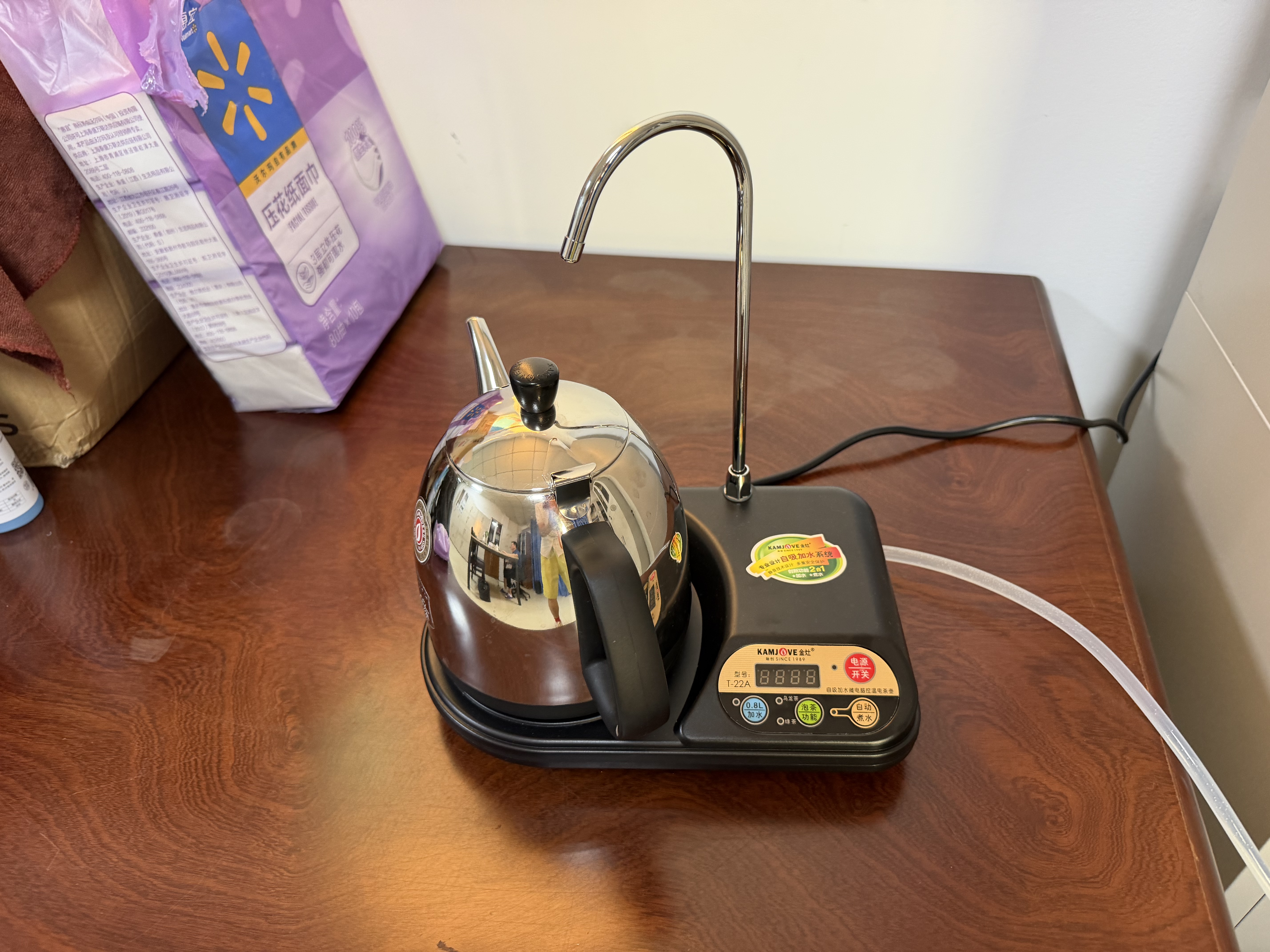 金灶（KAMJOVE）自动上水电热水壶 电动抽水茶台烧水壶茶具 电茶壶热水壶泡茶专用烧水器T-22A 1L 实拍图