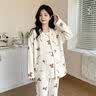 爱茵慕西孕妇睡衣秋冬月子服三件套加厚空气棉夹层哺乳衣怀孕期秋季家居服 ASY813#不带胸垫三件套 XL码 (推荐体重120-140斤左右) 实拍图