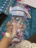 春季高颜值塑料水杯防摔耐高温吸管杯子双饮大容量学生男女 蓝色 530ml 1个 实拍图