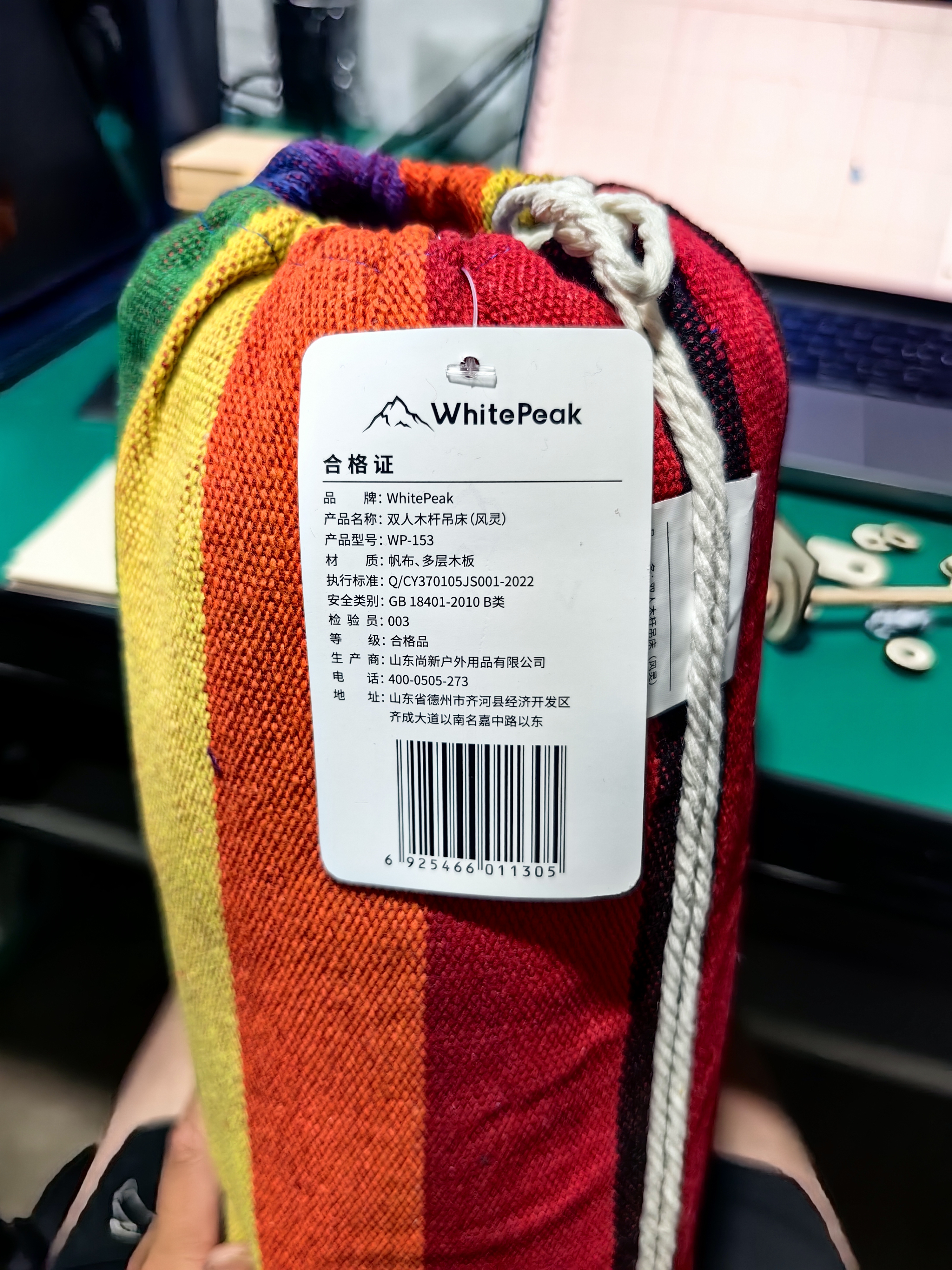 WhitePeak吊床户外秋千成人野外野餐沙滩室内防侧翻宿舍儿童吊椅吊篮可拆洗 实拍图