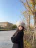 玖慕（JIUMU）山羊绒帽子女秋冬季加厚保暖绵羊毛冷帽大头围堆堆帽针织帽毛线帽 实拍图