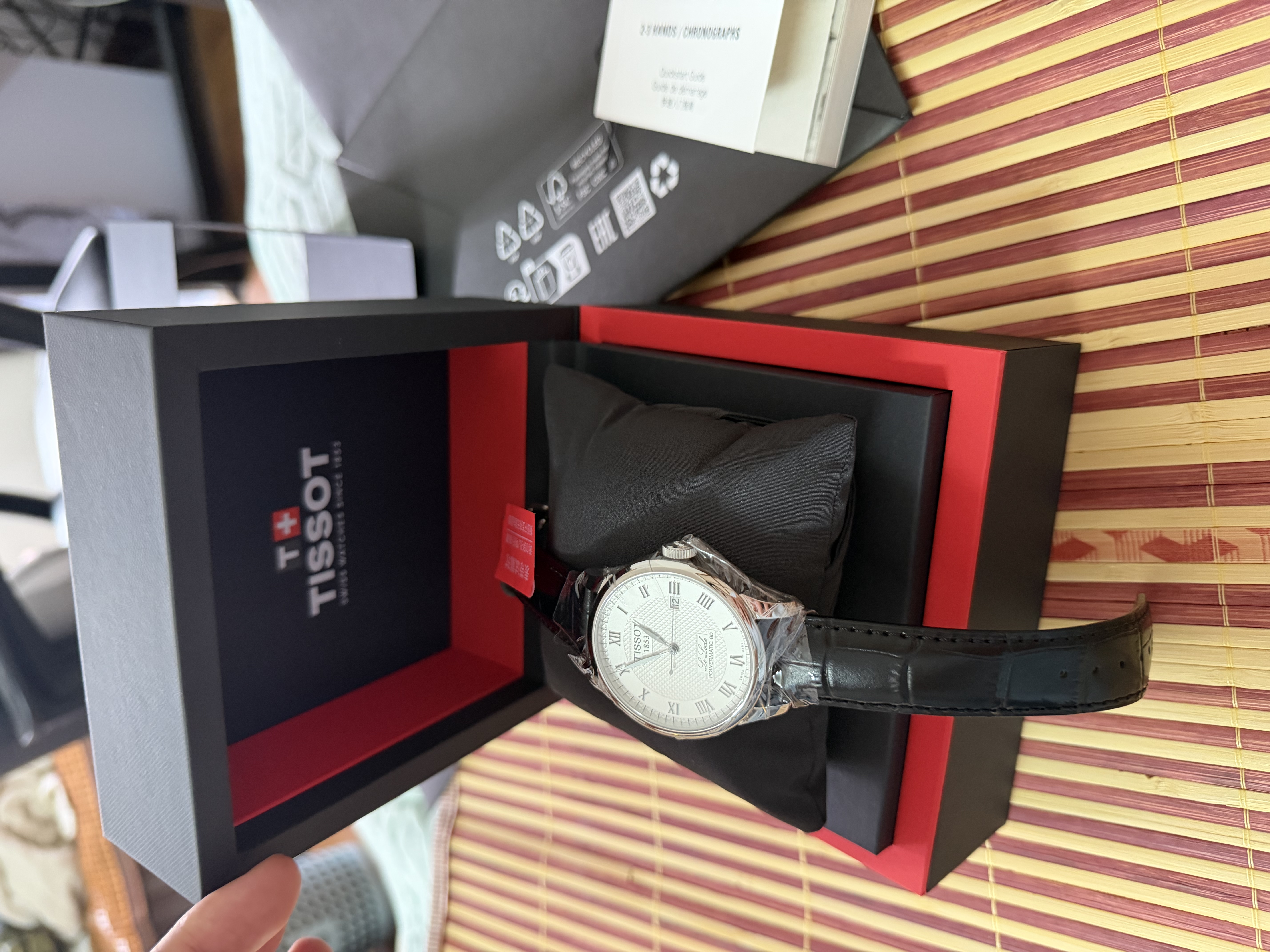 天梭（TISSOT） 龚俊同款 力洛克系列男表 瑞士机械男士皮带商务表生日礼物 实拍图