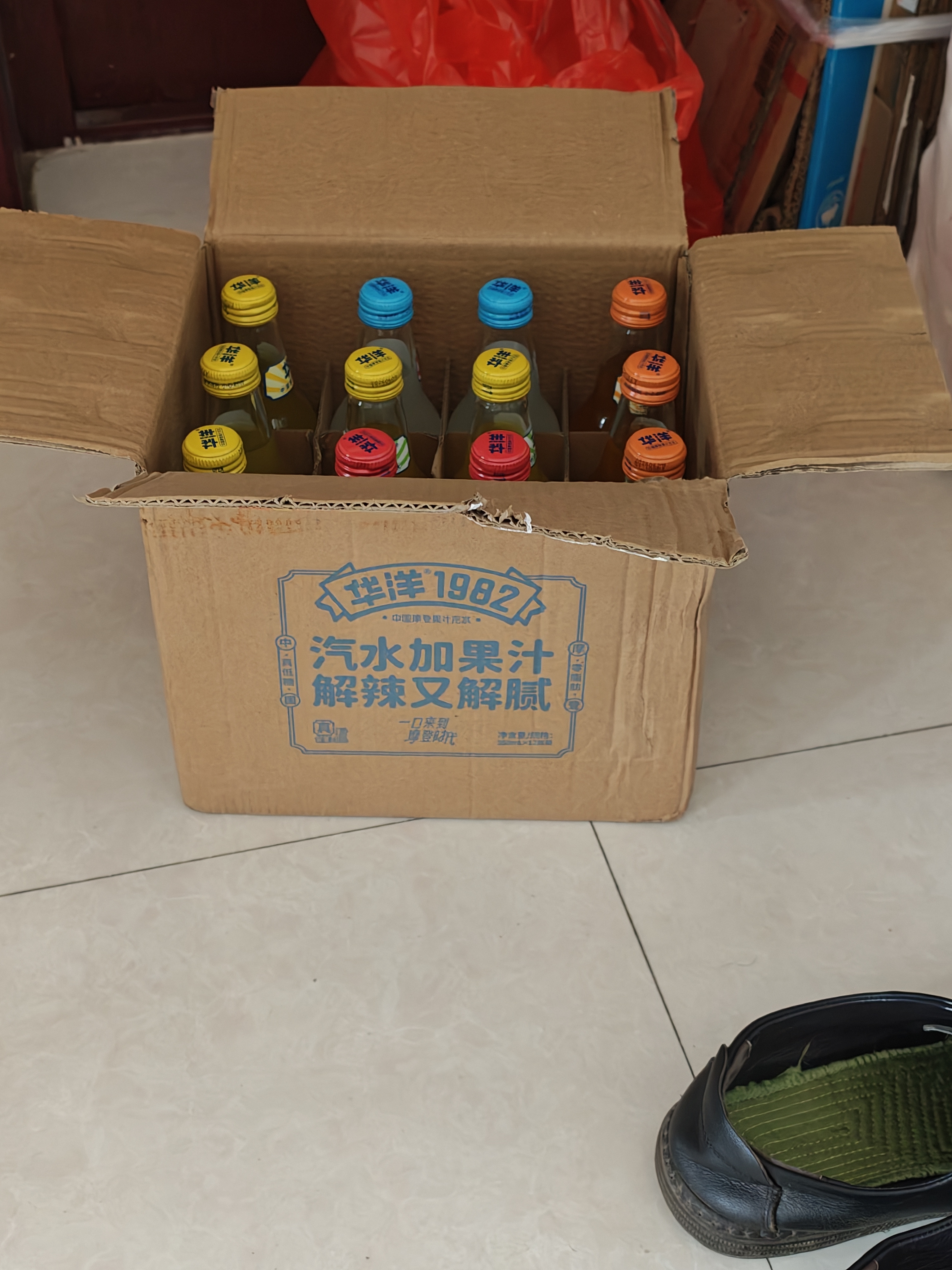 华洋1982汽水果味碳酸饮料358ml*12瓶玻璃瓶装低糖0脂网红饮品 实拍图