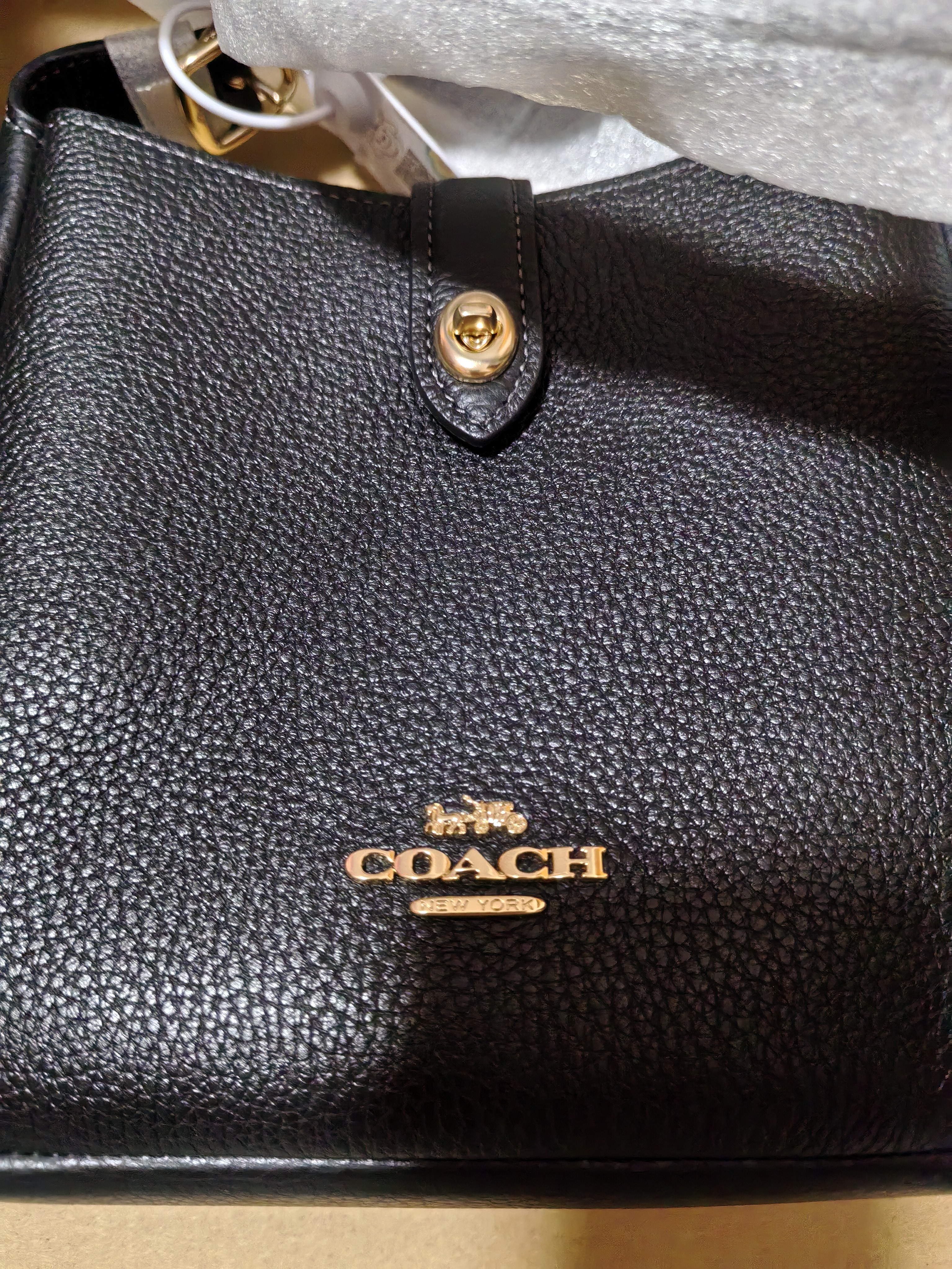 蔻驰（COACH）【品牌直供】女士HADLEY迷你手提单肩斜挎包黑色CAL60礼物次日达 实拍图