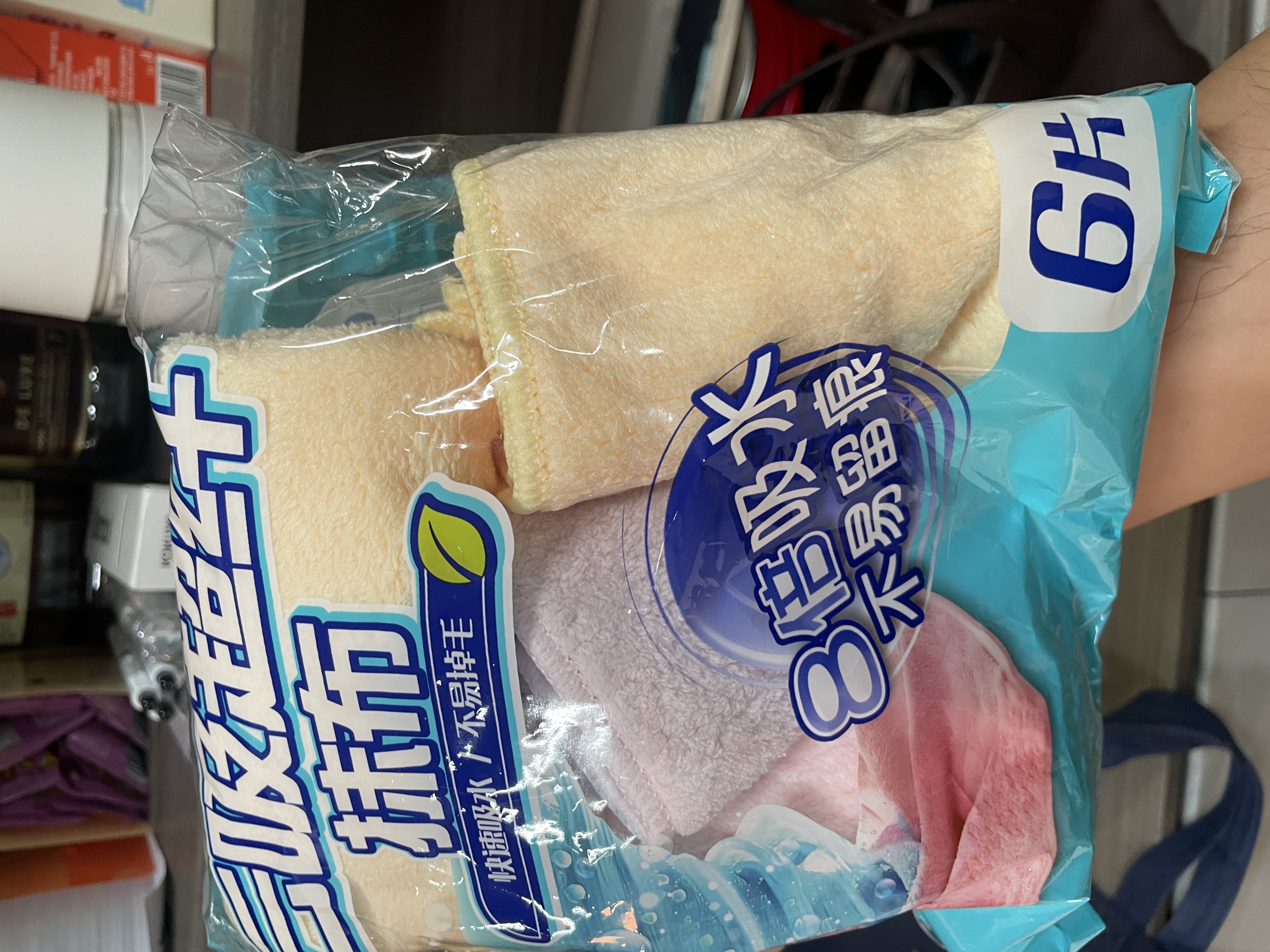 妙洁抹布30cm30cm6片 吸水去油不沾油厨房家用不易掉毛留痕洗刷碗布巾 实拍图
