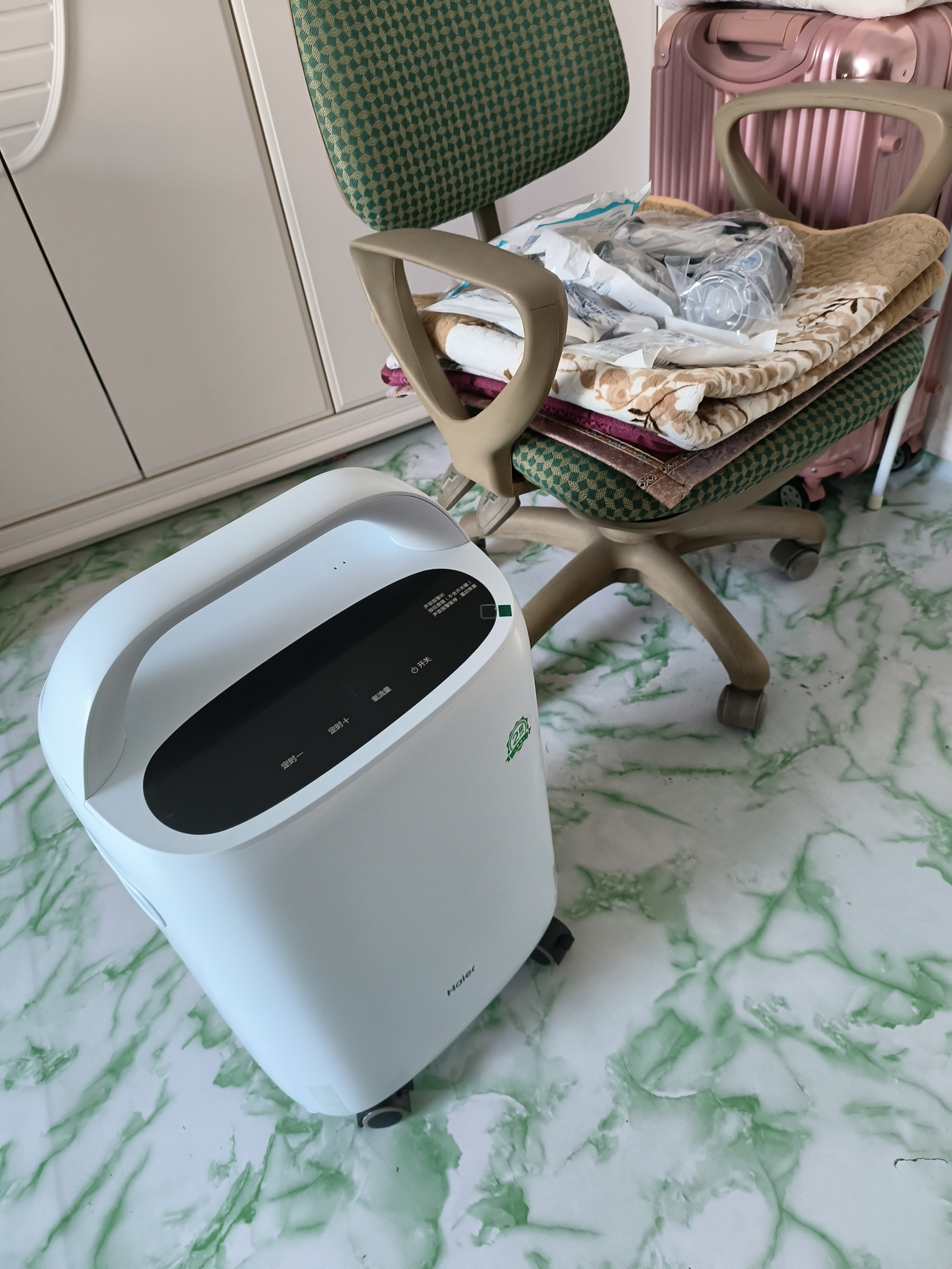 海尔（Haier）5L升制氧机家用老人医用级吸氧机氧气机雾化直流变频节能静音507W 实拍图