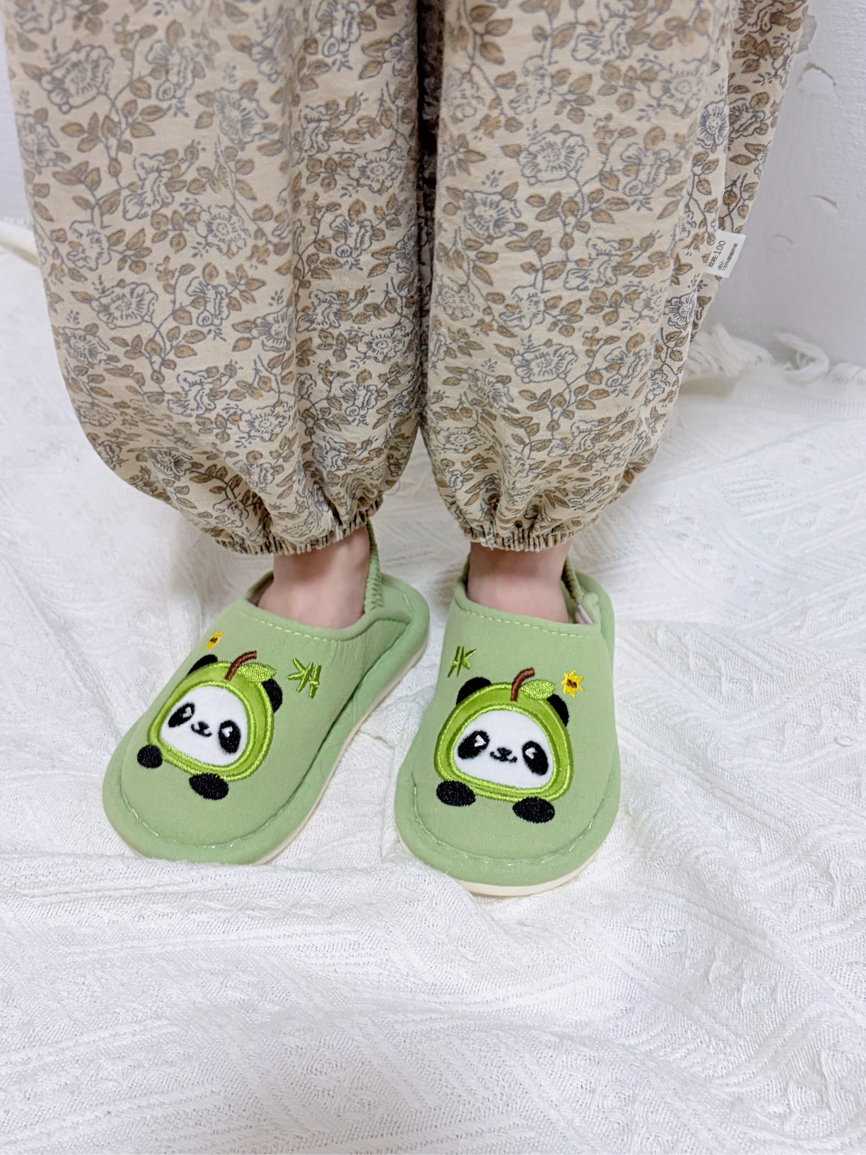 土豆屋儿童拖鞋宝宝布拖鞋男女童防滑婴幼儿小孩透气布拖鞋 绿色180码 实拍图