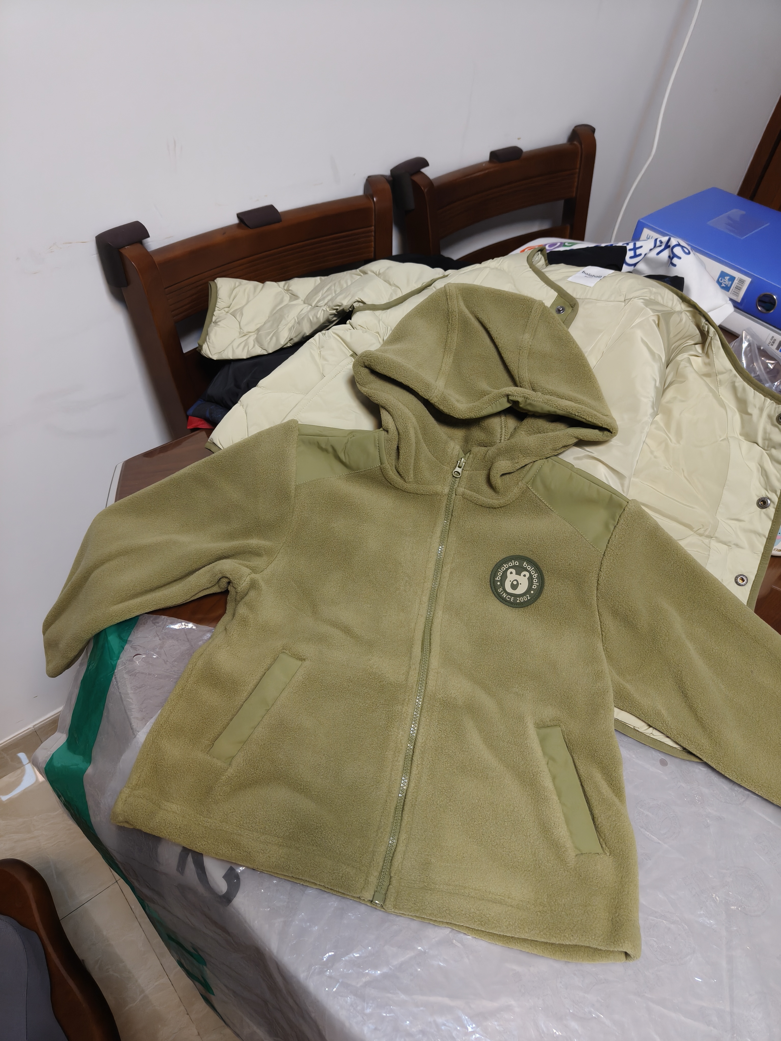 巴拉巴拉儿童羽绒服男童女童冬季外套摇粒绒两件套新款保暖上衣男女宝 实拍图