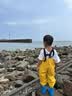 臻佑（Grsaed）赶海连体裤儿童下水裤捉鱼玩水涉水服水裤水鞋一体玩沙水裤黄28码 实拍图
