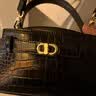 CHARLES&KEITH鳄鱼纹凯莉包手提斜挎婚包包女包生日礼物送女友CK2-50270880-1 Black黑色 S 实拍图