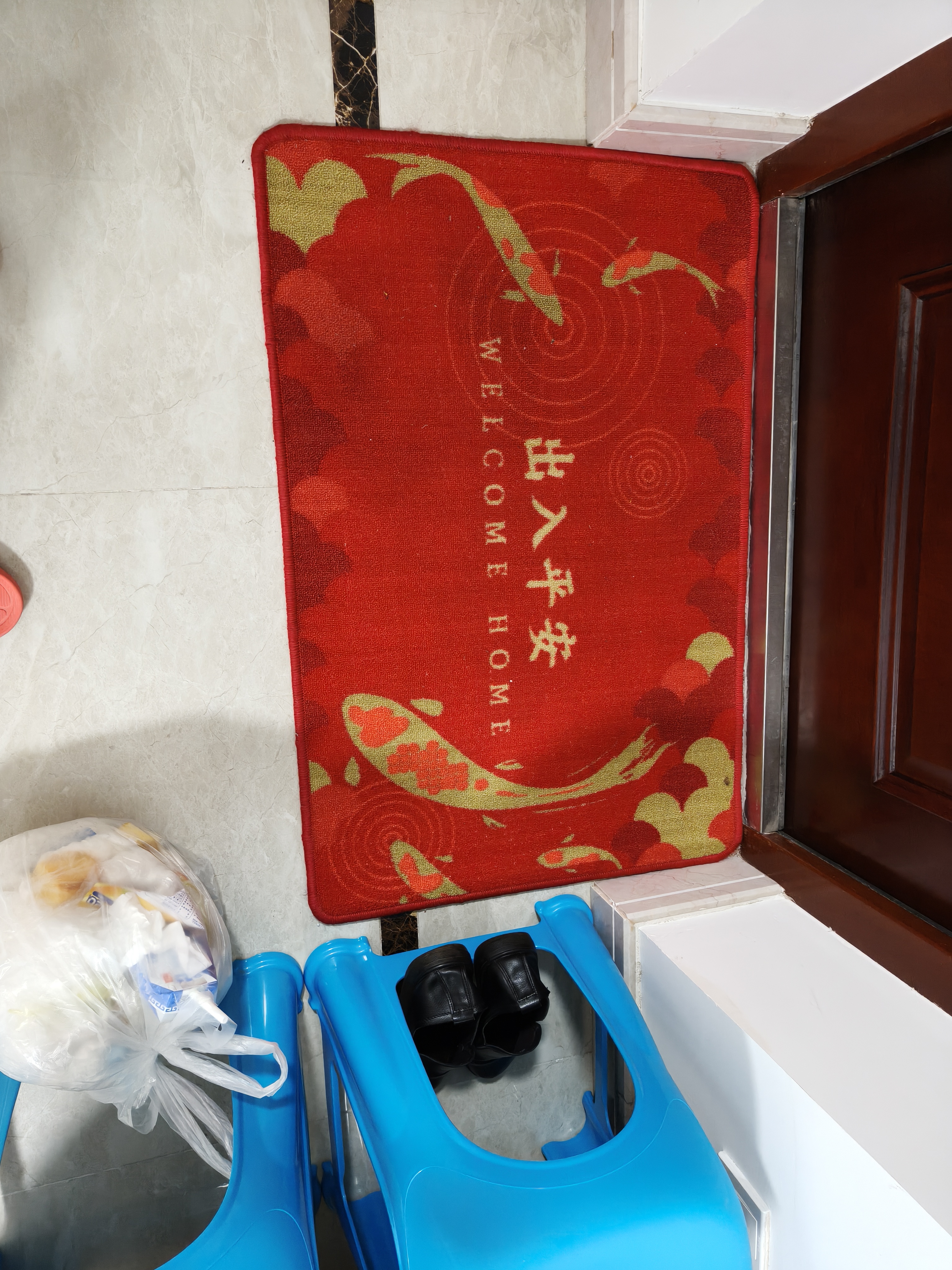 京东京造出入平安 地垫吸水防滑除尘垫家用入户玄关脚垫门垫 60*90cm锦鲤 实拍图