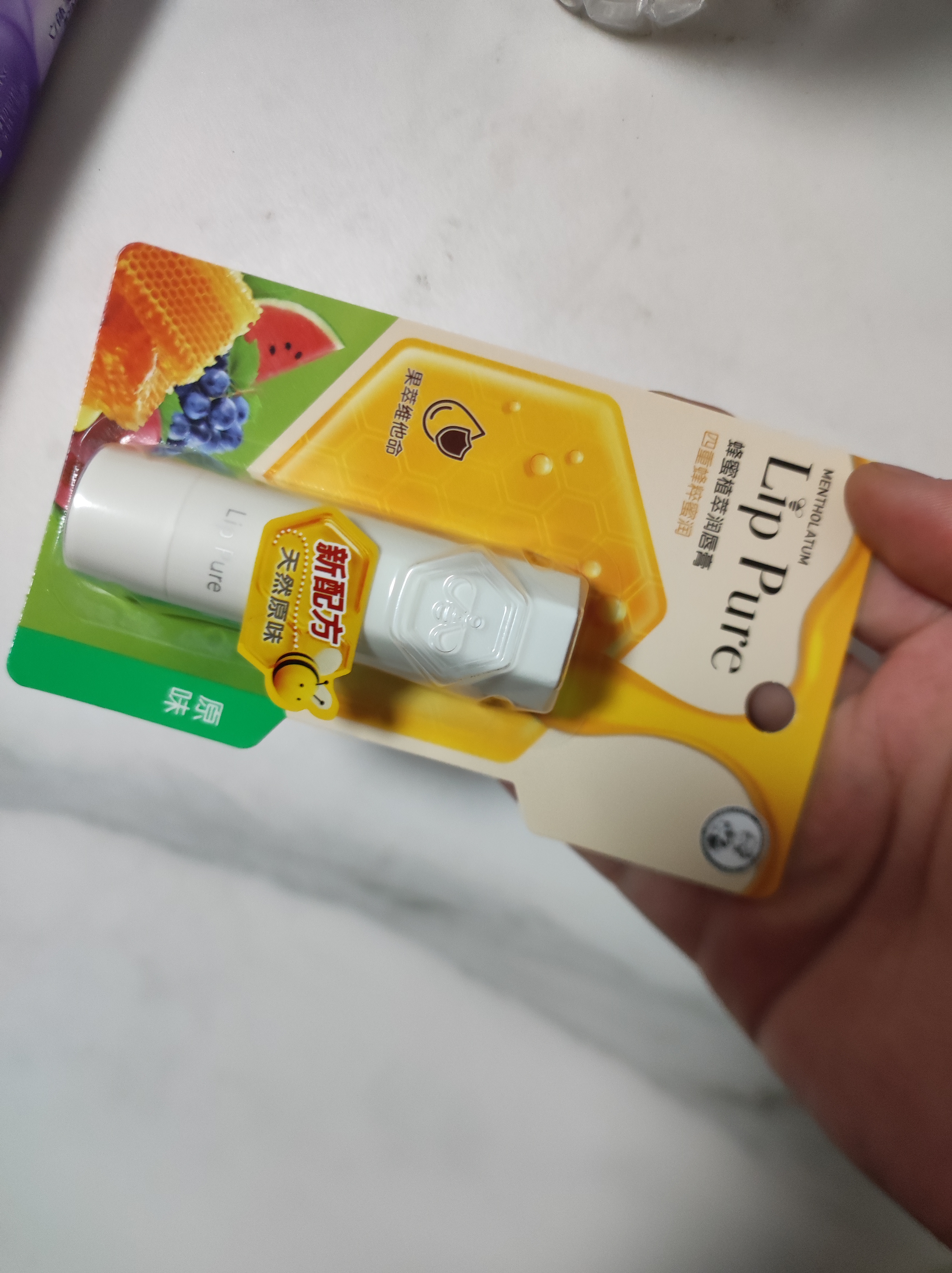 曼秀雷敦蜂蜜修护润唇膏原味4g保湿滋润唇膏去死皮淡化唇纹防干裂 实拍图