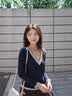拉夏贝尔韩系撞色蕾丝拼接长袖T恤女春秋新款百搭修身超好看上衣 藏蓝色 L 晒单实拍图