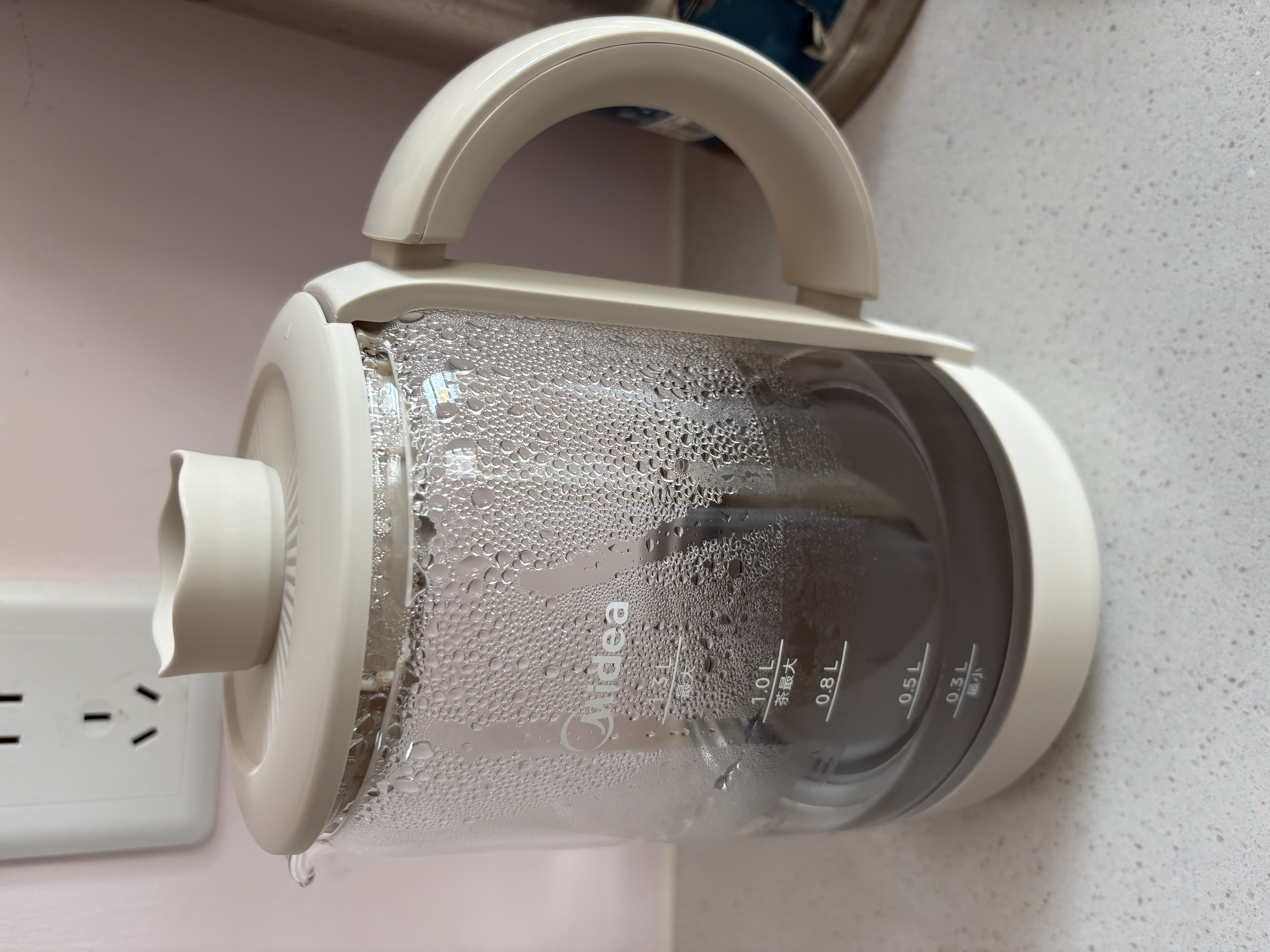 美的（Midea）纯钛恒温养生壶母婴专用婴儿冲奶辅食机煮水壶玻璃泡奶机2026新款家用电热烧水壶1.3L TN13P516-Ti 实拍图