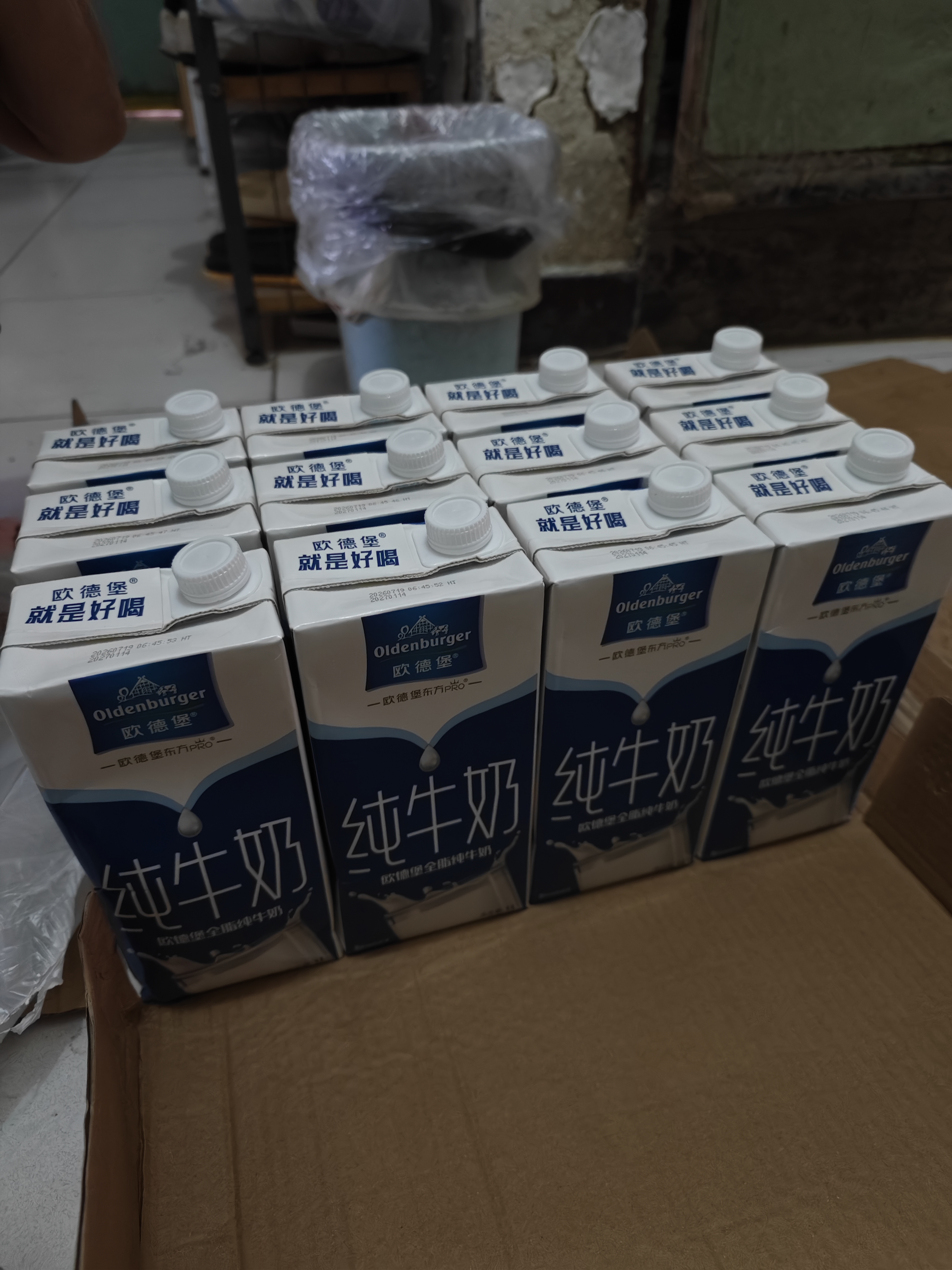欧德堡（Oldenburger）3.4g蛋白 全脂纯牛奶1L*12盒 家庭装 早餐奶 性价款  中秋送礼 实拍图