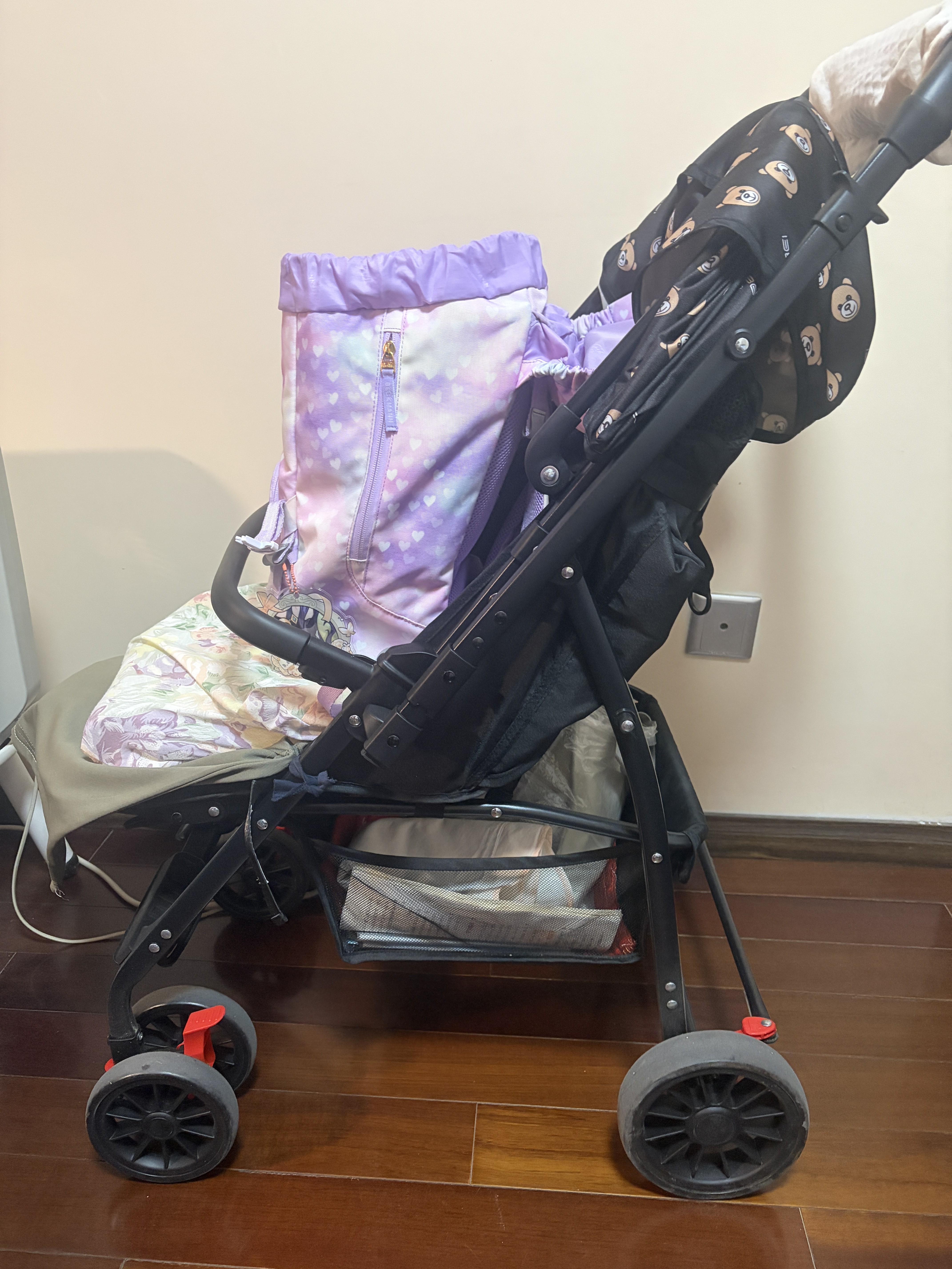 ANGI BABY婴儿推车可坐可躺可折叠减震双向伞车一键收车万向轮全篷童车 实拍图