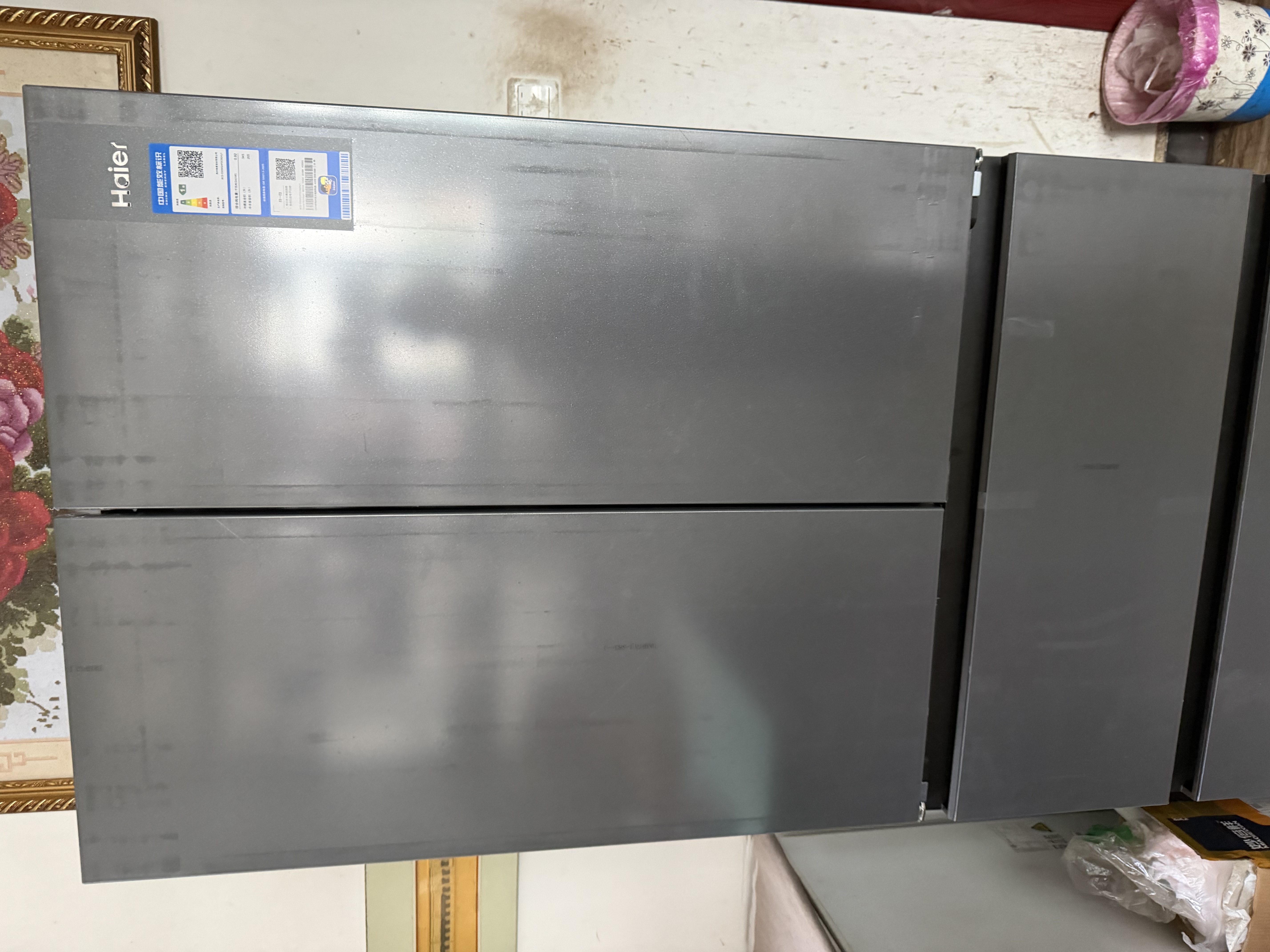 海尔「小红花」550L法式多门母婴家用电冰箱双系统双净化0串味除菌变温BCD-550WGHFDC9GYU1国家补贴 实拍图