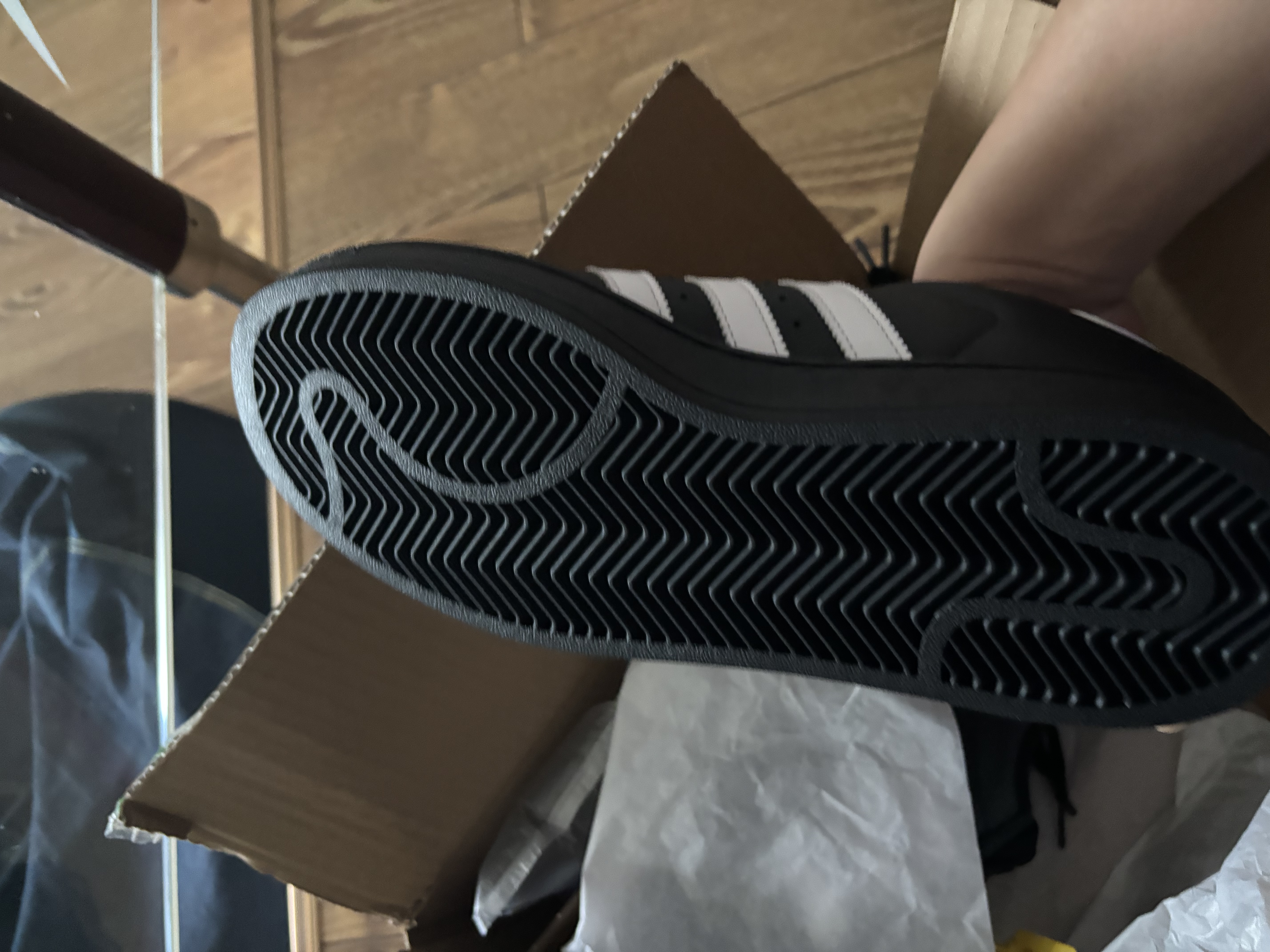 阿迪达斯（adidas）adidas三叶草贝壳头SUPERSTARII男女休闲鞋 JI0079 40.5码 实拍图