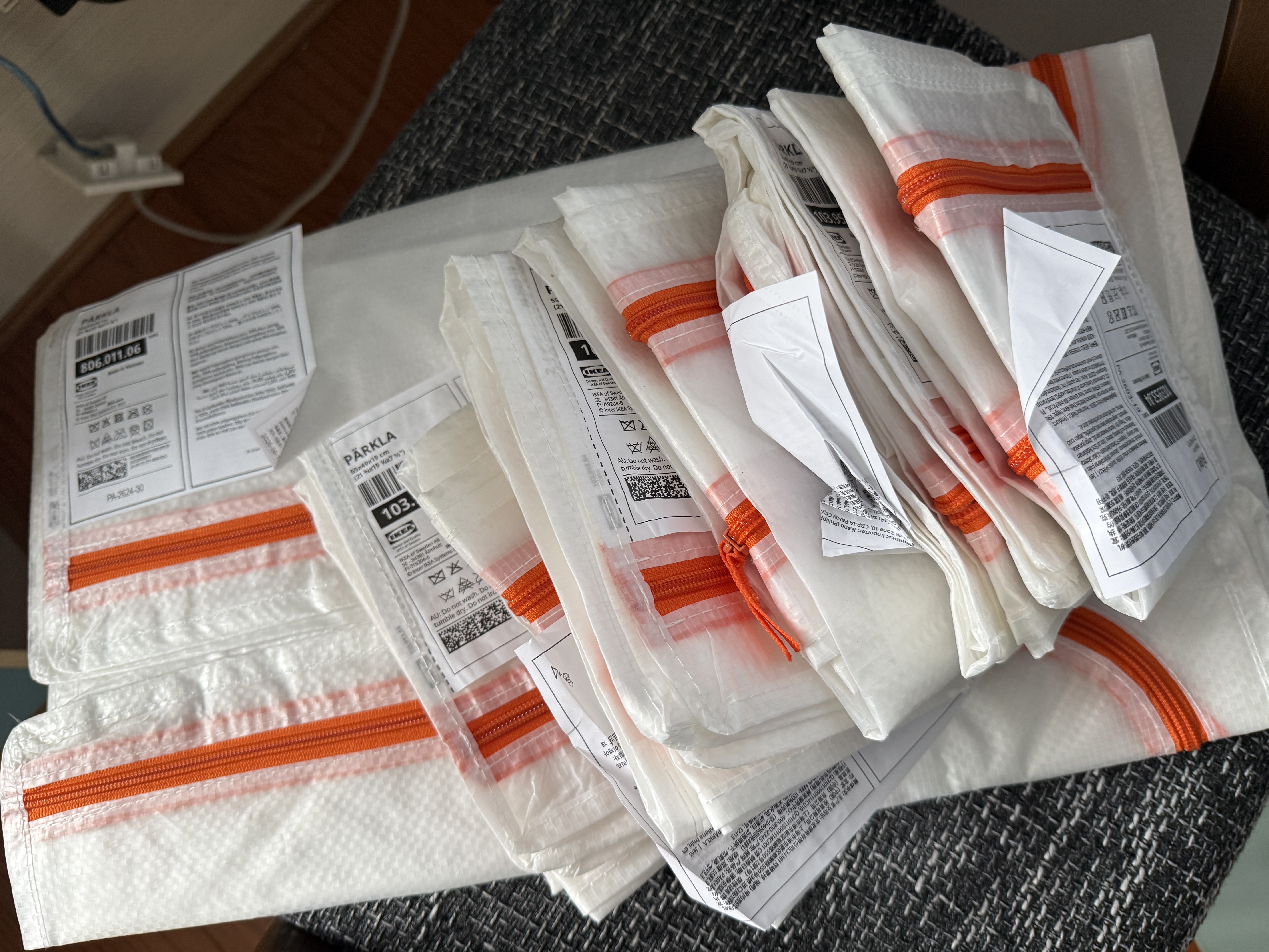 宜家（IKEA）派克拉储物袋整理袋收纳洗衣袋衣物手提被子搬家换季便携家用鞋袋 55x49x19cm｜储物袋*2 实拍图