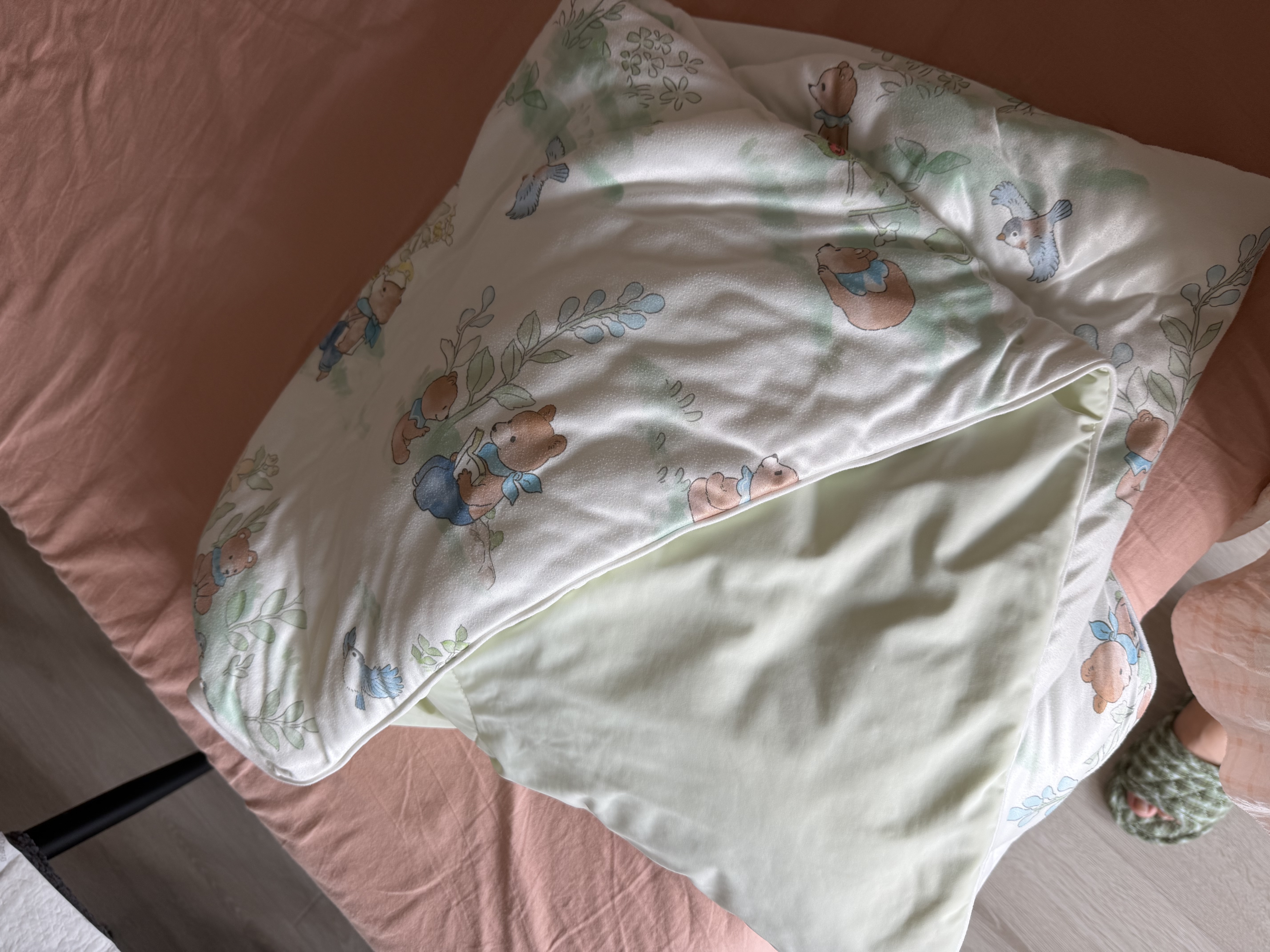 可优比（KUB）婴儿被子10A抗菌儿童夏凉被含桑蚕丝新生宝宝空调被幼儿园凉感被 【10A抗菌凉感被】-萌熊奇遇 120*150cm 实拍图