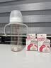 贝亲（Pigeon）自然离乳PPSU重力球吸管奶瓶双把手330ml12月+(附带奶嘴12月*2支) 实拍图
