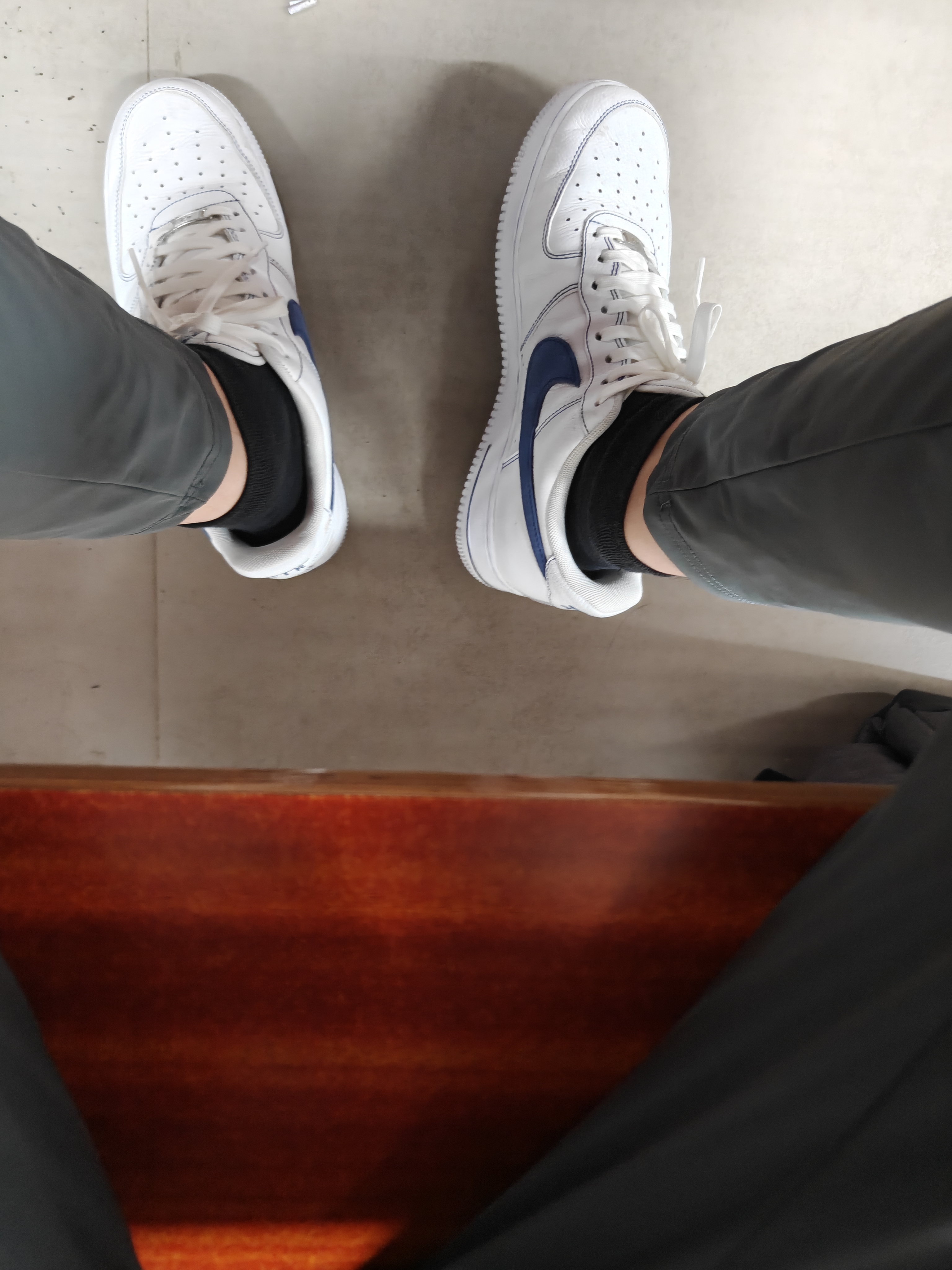 耐克NIKE男空军一号AF1 运动鞋HQ2037-100白蓝43 实拍图