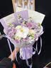 插画鲜花速递紫玫瑰高级混搭花束送老婆生日礼物全国同城小时达配送 11朵紫玫瑰蝴蝶兰混搭花束 实拍图