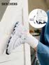斯凯奇（Skechers）女鞋小白熊女士休闲鞋子厚底增高百搭运动软底老爹鞋女99999863 白色/海军蓝色/WNV 36 实拍图