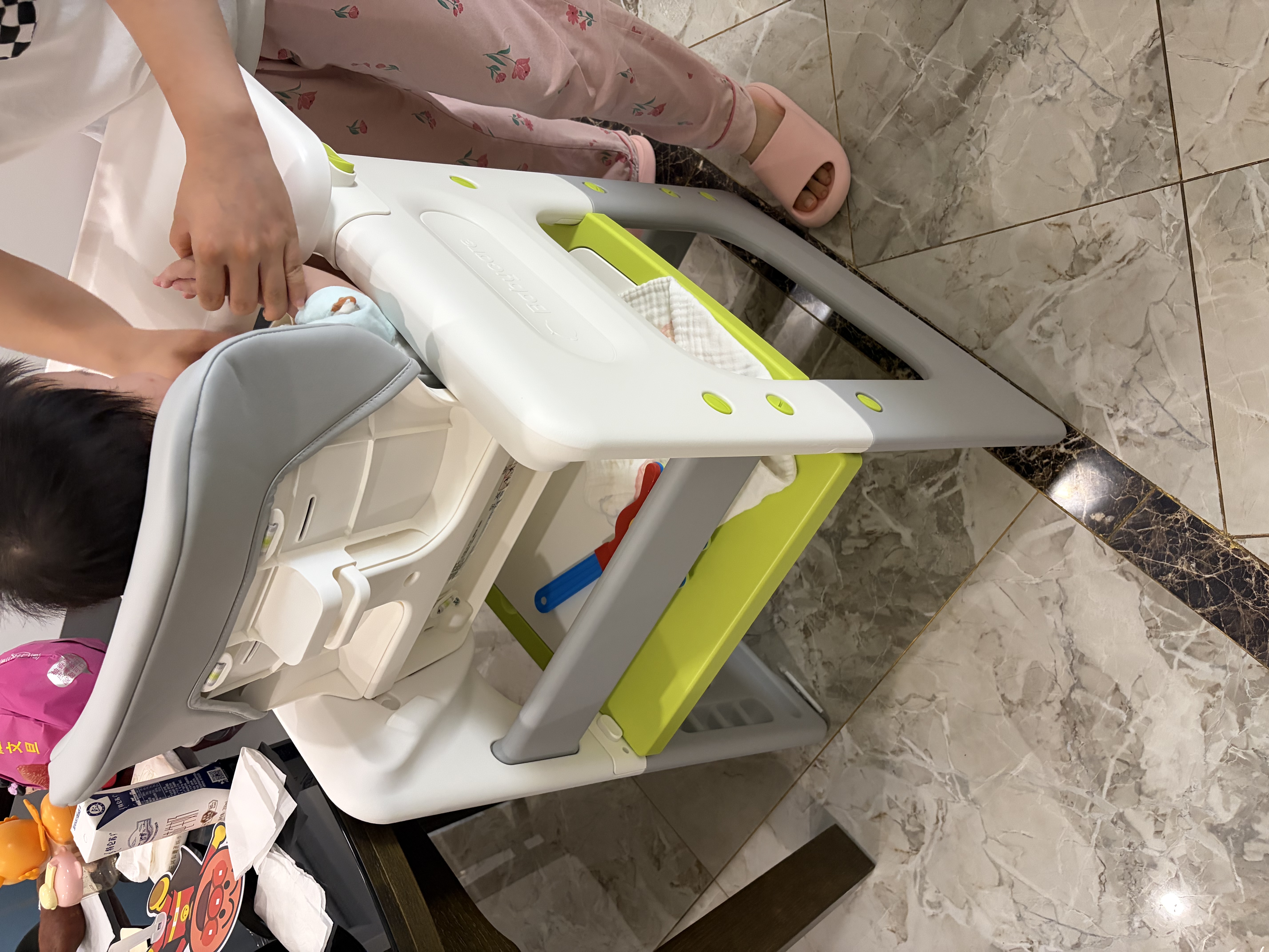 babycare宝宝百变餐椅多功能婴儿餐椅安全防摔儿童吃饭座椅6个月+ 季风灰 实拍图