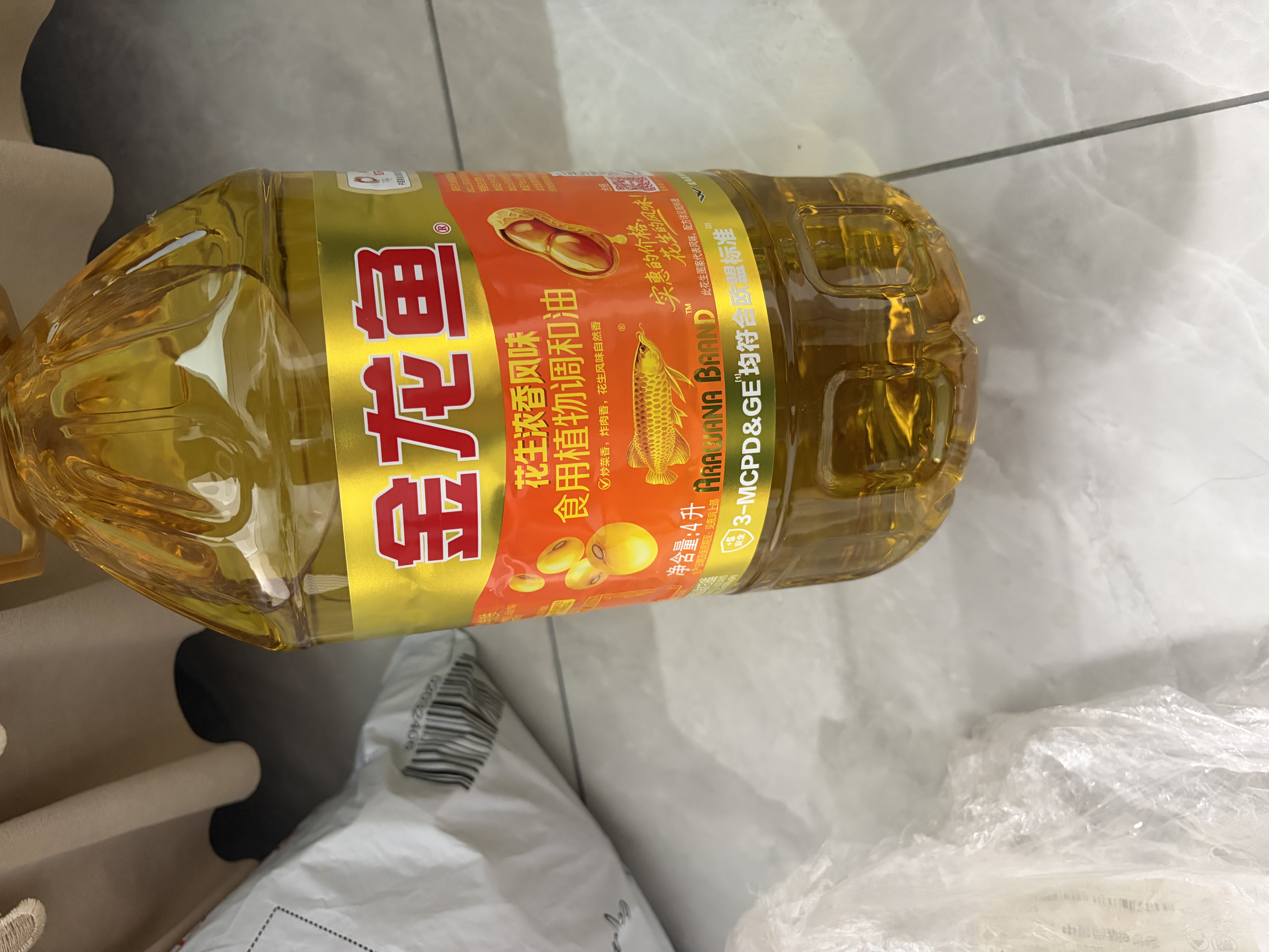 金龙鱼  食用油 花生浓香型食用植物调和油4L 实拍图