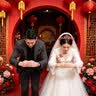 杰逊斯西服套装男韩版修身商务正装男士休闲西装外套新郎结婚礼服三件套 深灰色（西装+裤子） XL （建议125-140斤） 实拍图