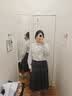 优衣库针织廓形长裤常规款女装男装/休闲裤裤子482287 486980 486980/32深米色 2XL 实拍图