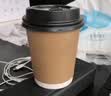 云蕾一次性咖啡杯加厚防烫外卖带盖热饮杯奶茶杯带杯套400ML*20套 实拍图