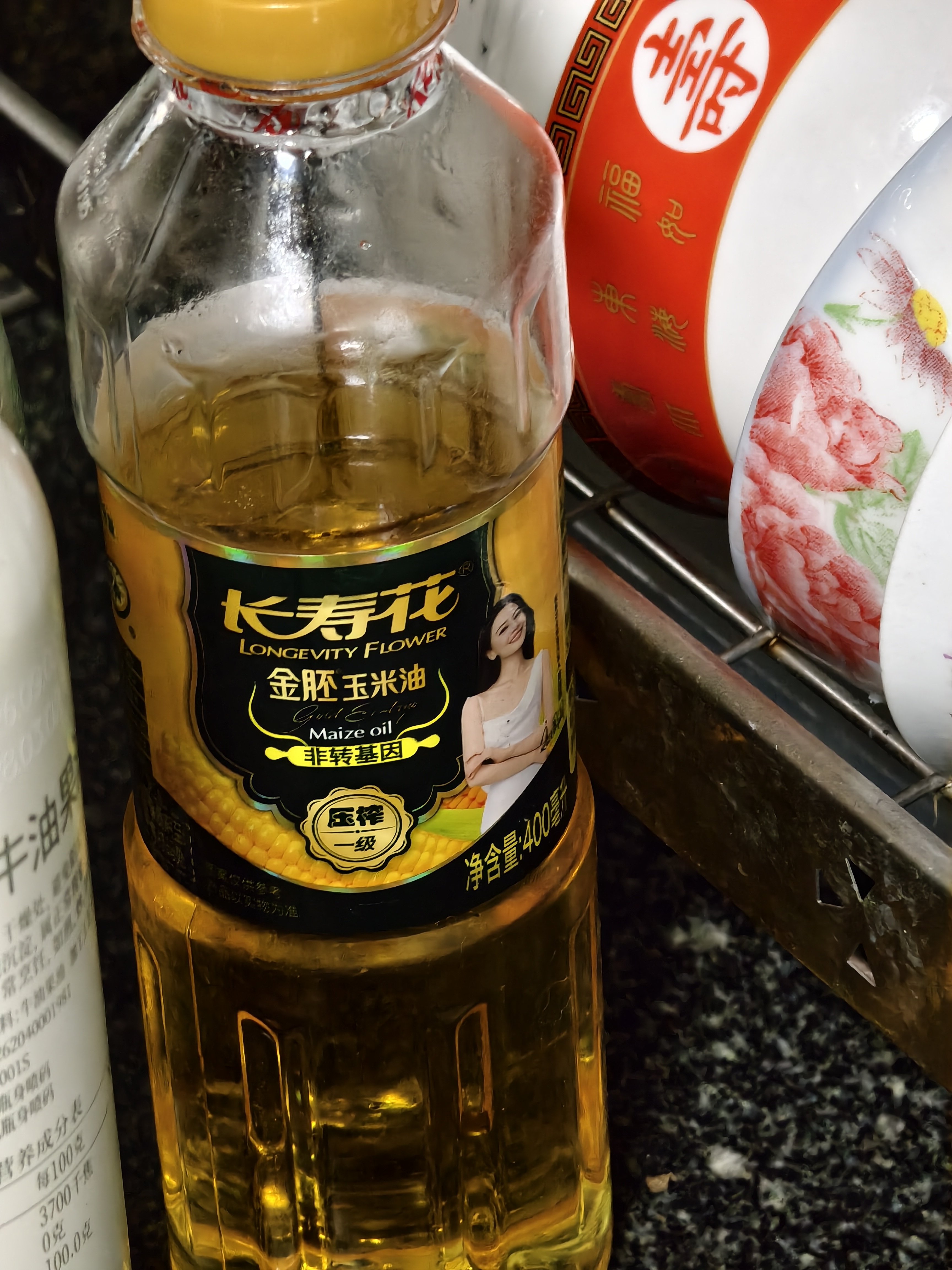 长寿花金胚玉米油 400ml 非转基因压榨一级 烘焙用油 家用食用油 粮油 实拍图