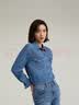 Levi's李维斯女士美式复古简约通勤经典翻领宽松蓝色牛仔衬衫 浅蓝色第二批 S 实拍图