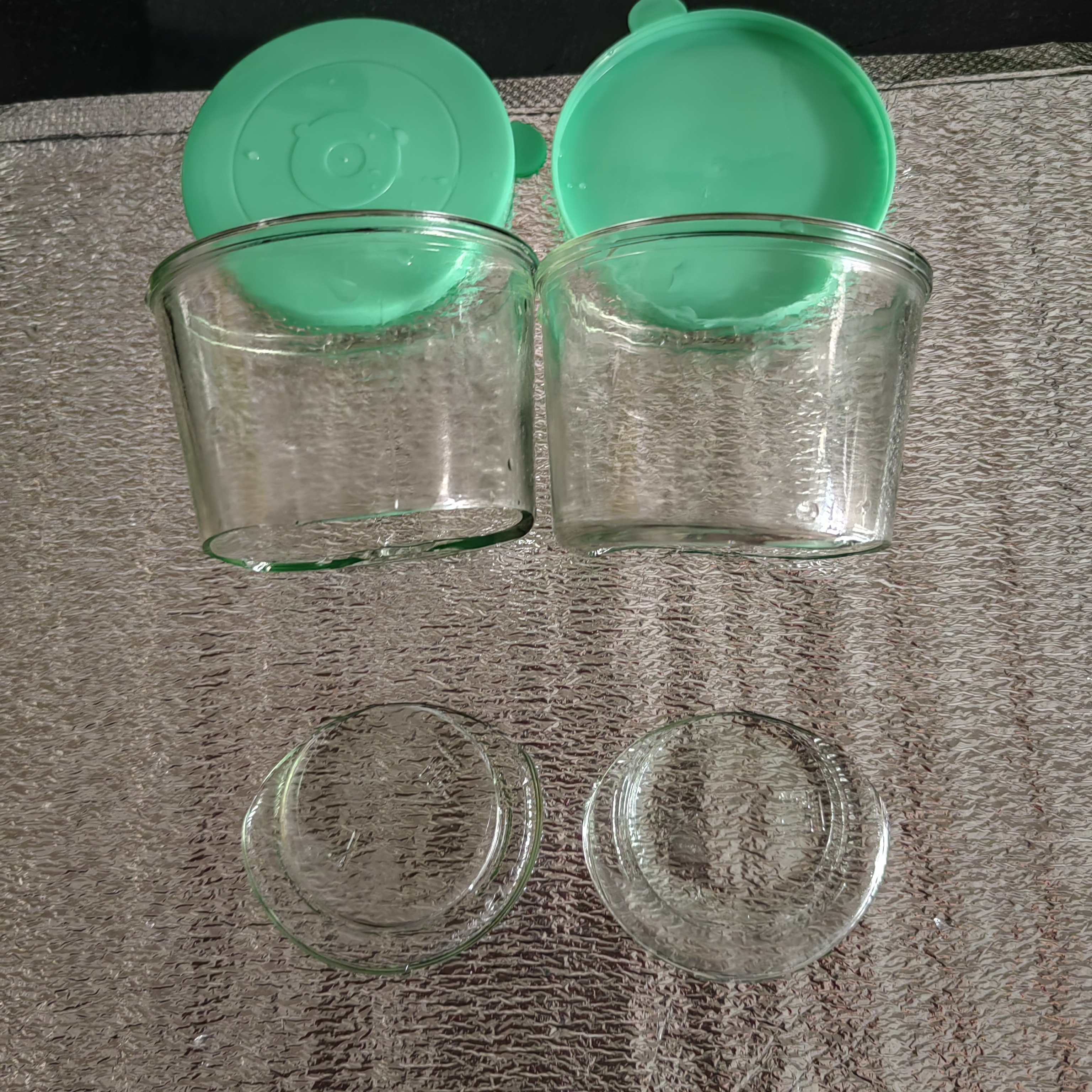 网红咸菜碗玻璃密封罐加厚酱菜盒冰箱保鲜罐小菜泡菜罐分装盒 两只随机装 2个 180ml 实拍图