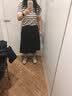 优衣库宽褶中裙女装/半身裙裙子488364 490693 490693/09黑色 M 实拍图