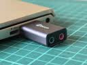 毕亚兹 USB外置声卡免驱转换器 电脑笔记本台式机USB转3.5mm音频接口耳机麦克风PS4连接音响转换器头 Y24 实拍图
