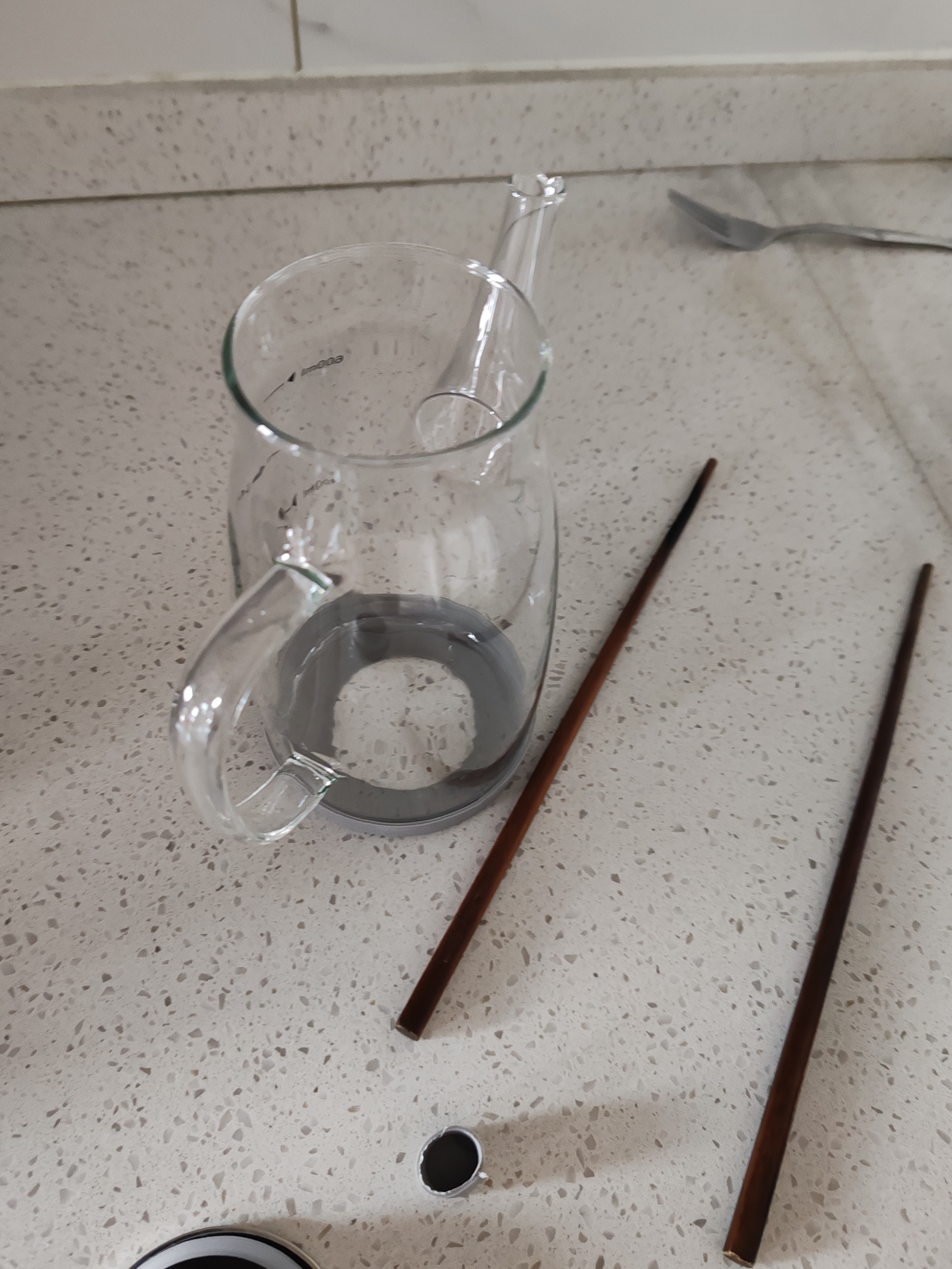 拜杰高硼硅玻璃油壶防漏嘴不挂油厨房油瓶油罐壶香油酱油醋壶600ml 实拍图