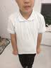 罗蒙男童短袖polo衫校园服饰秋夏新款T恤女童班服 白色短袖POLO衫 150 实拍图
