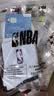 NBA袜子男士运动袜四季抗菌防臭消臭吸汗无骨棉袜跑步中筒袜3双 实拍图