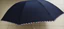 天堂伞 加大雨伞三折 经典商务伞格纹10骨加大雨伞男女 藏青 实拍图