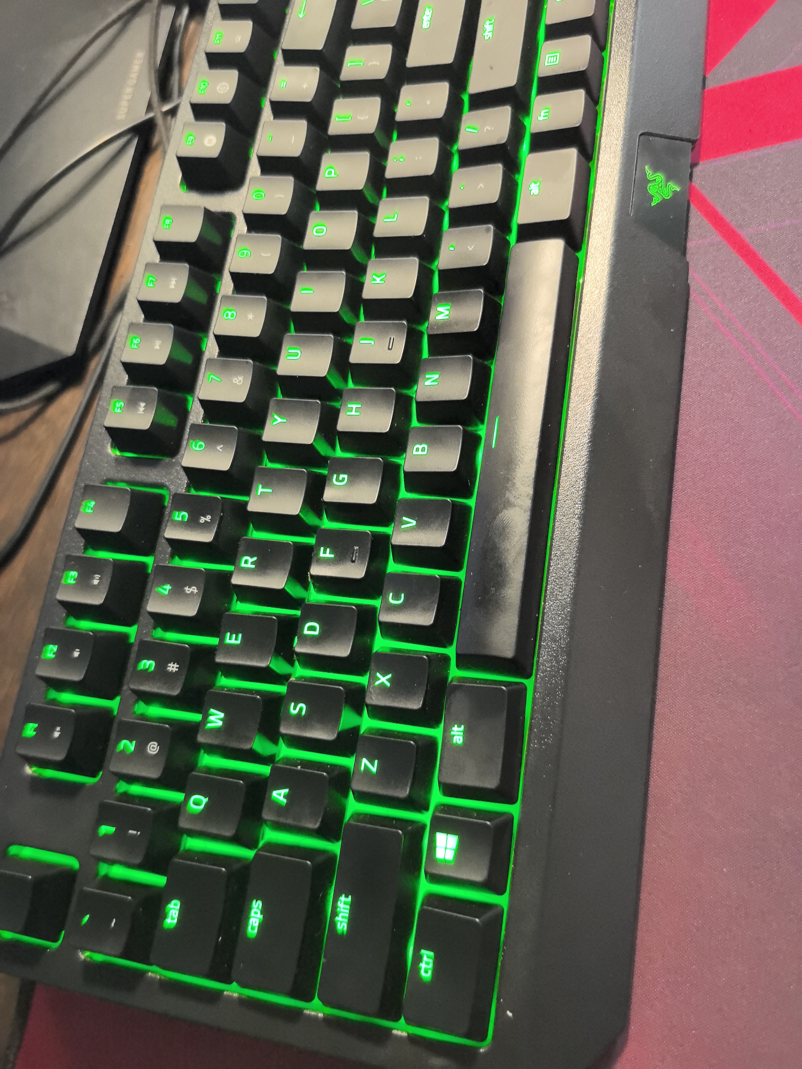 雷蛇（Razer）黑寡妇蜘蛛标准版 机械键盘 游戏键盘 绿色背光 游戏电竞 有线机械键盘 绿轴 实拍图