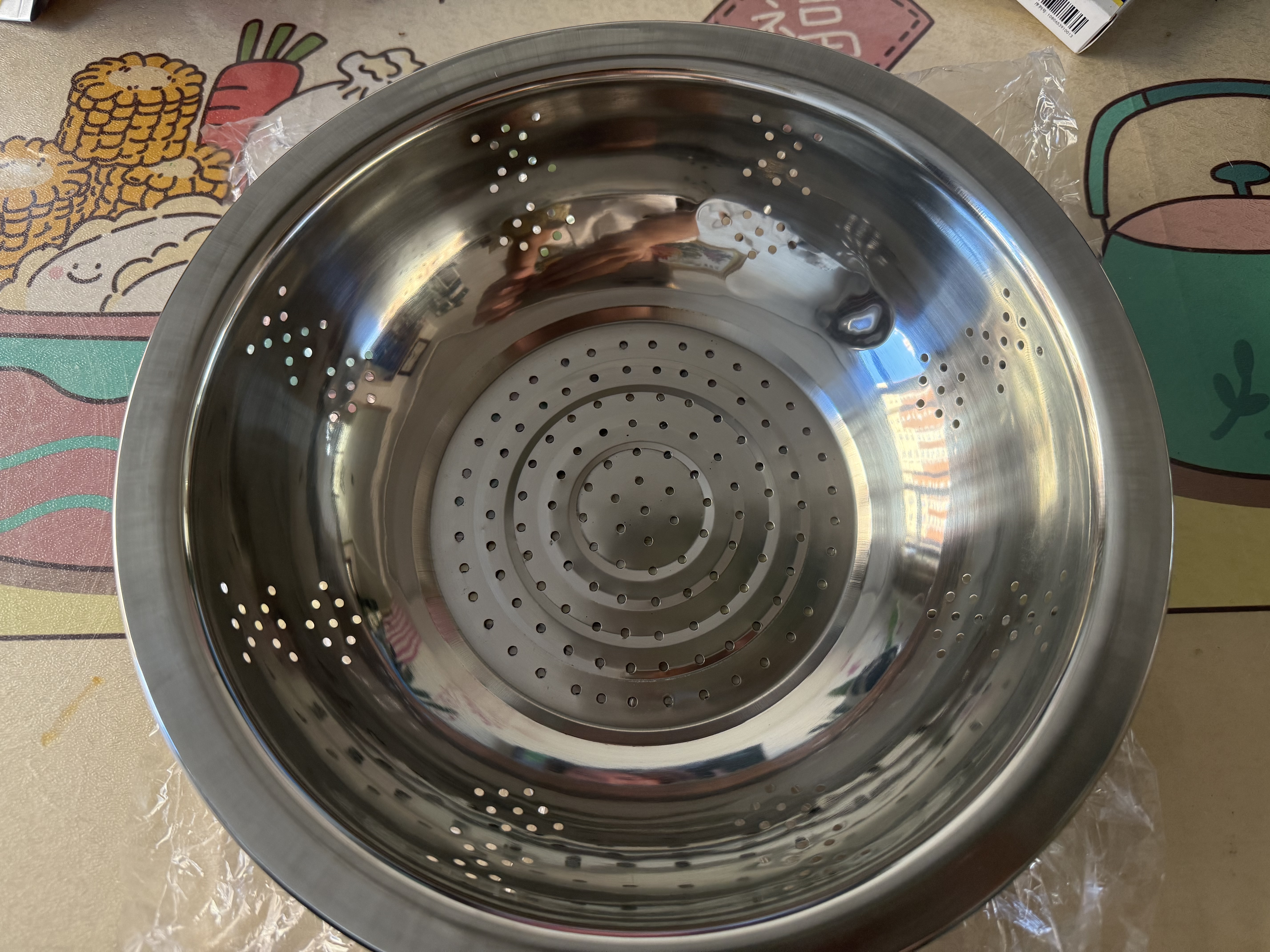 不锈钢沥水篮多功能淘菜盆盆子洗米筛淘米沥水篮家用厨房洗菜盆 【密孔沥水篮】26cm 实拍图