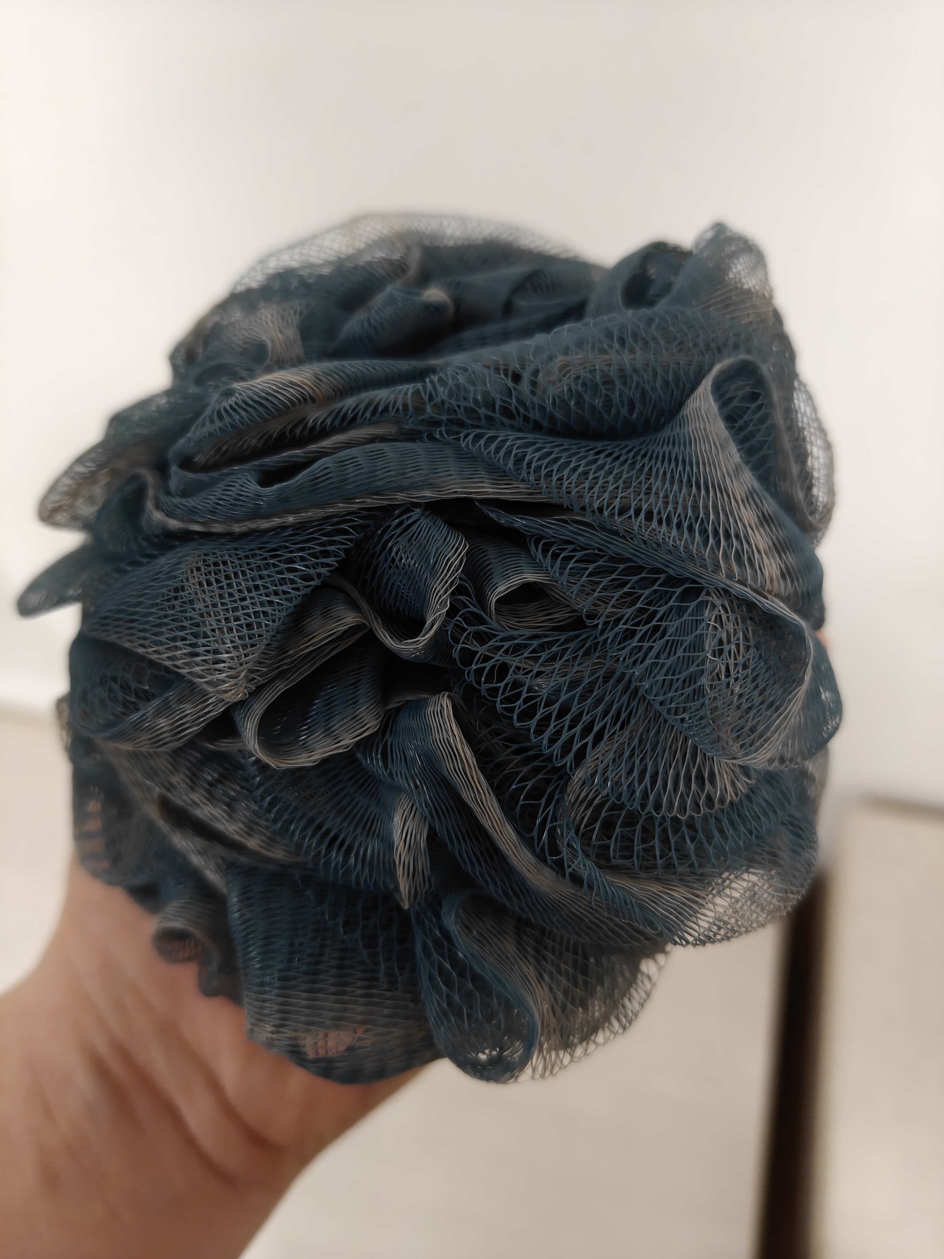 老汤沐浴球男士专用浴花球高档不散花超柔大号浴花 棉朵-靛蓝 实拍图